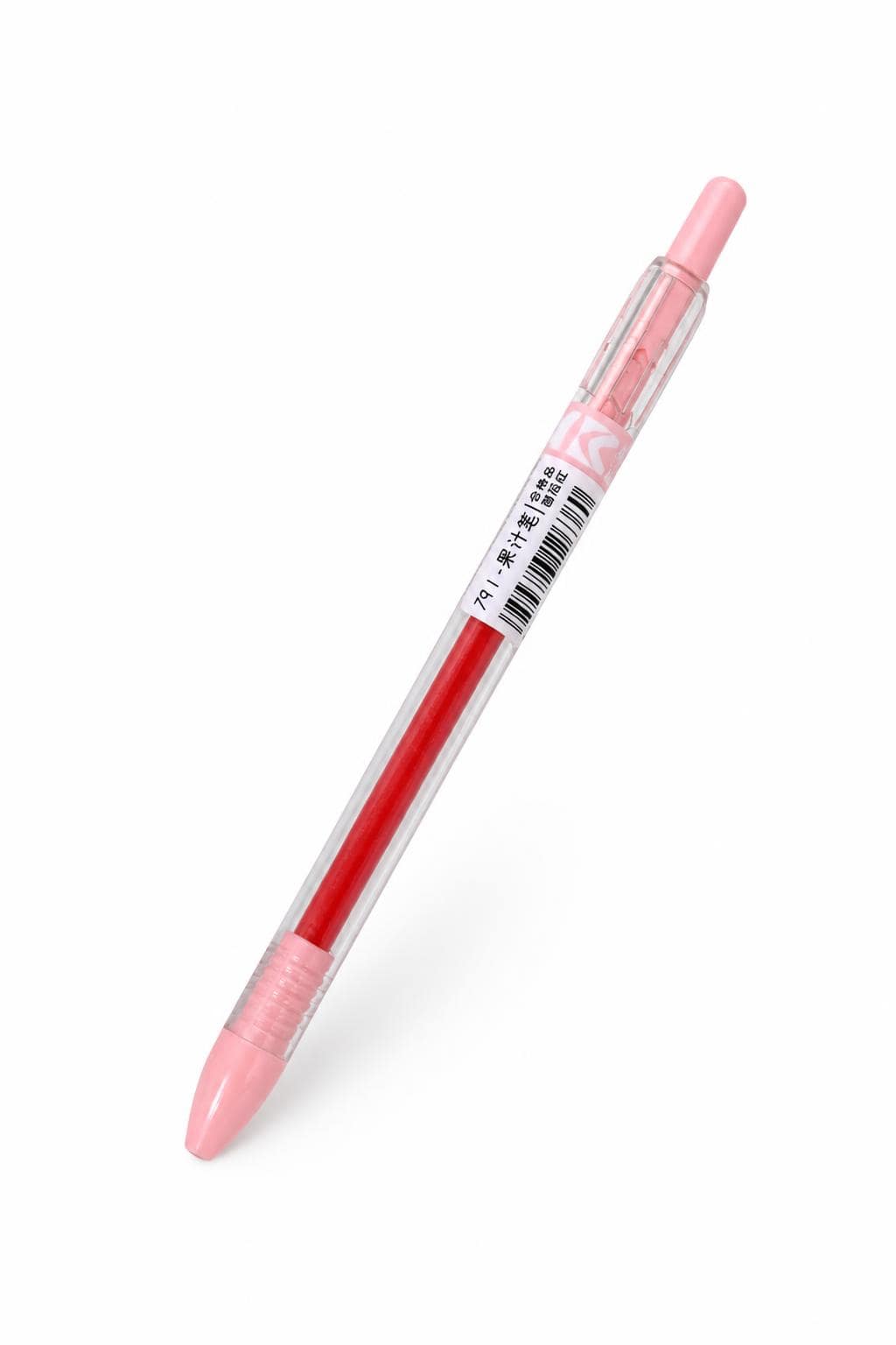 36c2843b-6f7d-4796-8fbc-996126de2a23.jpg قلم حبر جل أحمر 7797 بتصميم وردي شفاف - الصورة 1