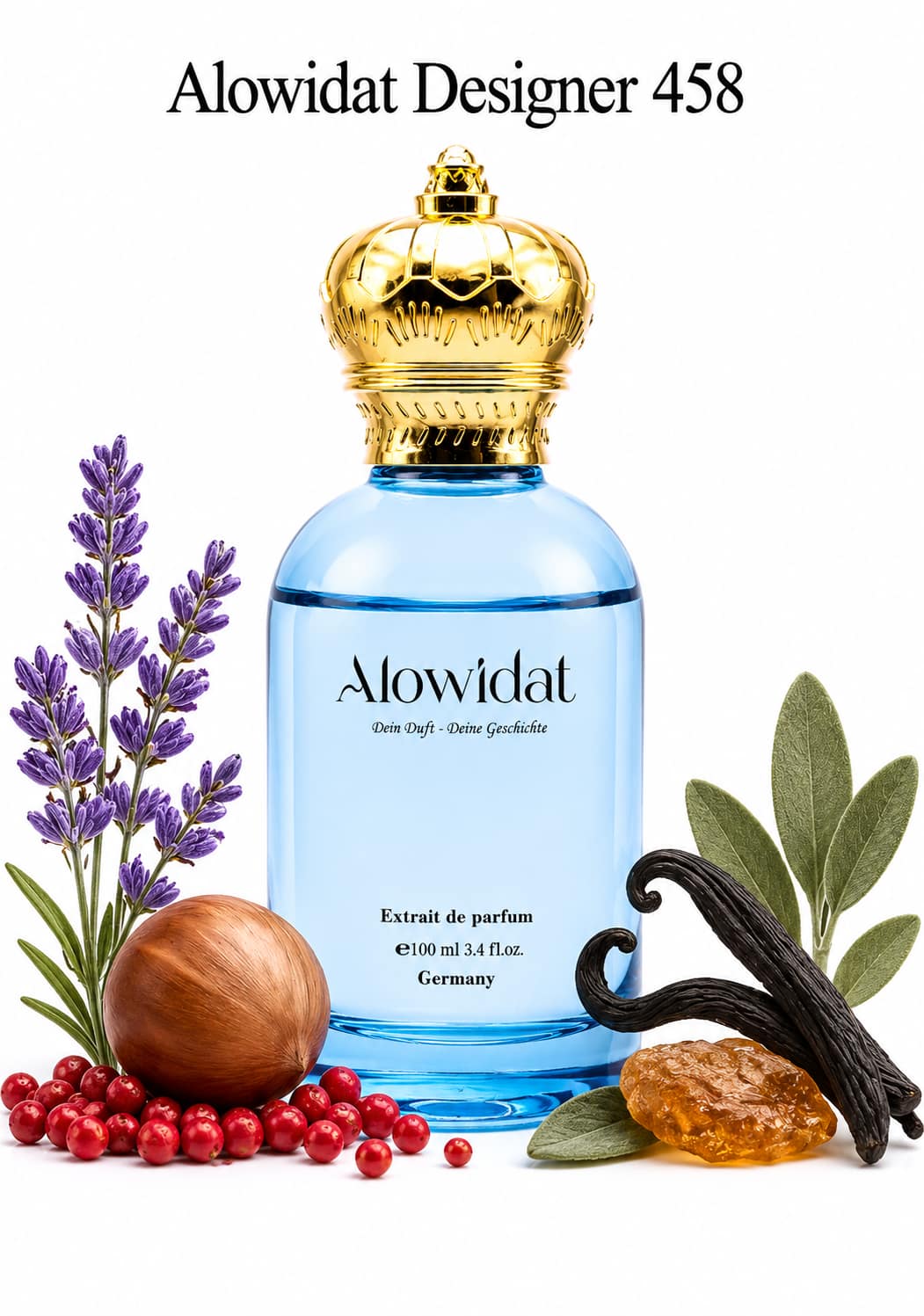 e68479f0-b793-46bb-96f8-7a35bb9b1c5d عطر رجالي Alowidat Designer 458 – عطري دافئ بلمسة فانيليا وتوابل ناعمة - الصورة 1