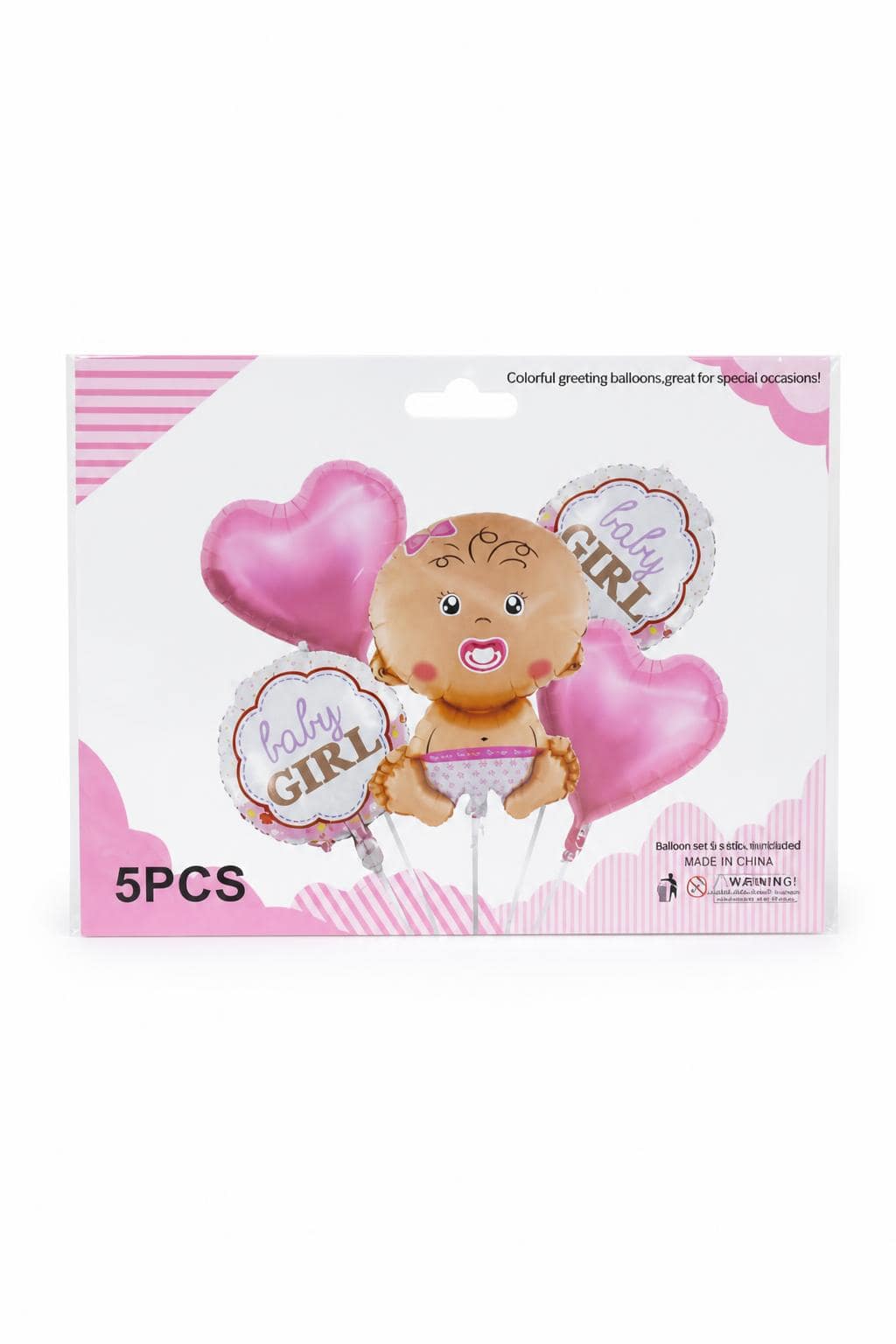 621931ad-7e07-4a20-a02d-e37d16305029.jpg مجموعة بالونات ولادة Baby Girl وردية 5 قطع - موديل 16685 - الصورة 1