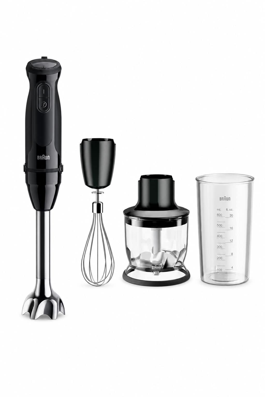 2208e54f-dcd7-4da3-b04a-d27d5b2cbffc.png خلاط يدوي Braun MultiQuick 5 MQ50202M بقدرة 1000 واط و21 سرعة - الصورة 1