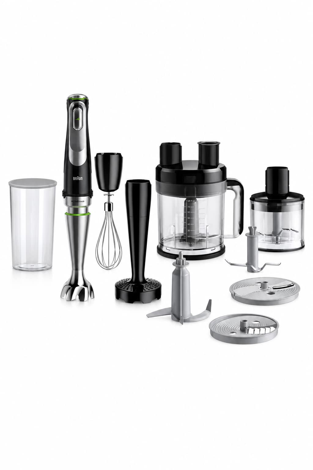 22f65be2-3326-4f36-a820-977d4de923ad.png خلاط يدوي Braun MultiQuick 9 بقدرة 1200W مع محضر طعام XL - MQ 9187 XLI - الصورة 1