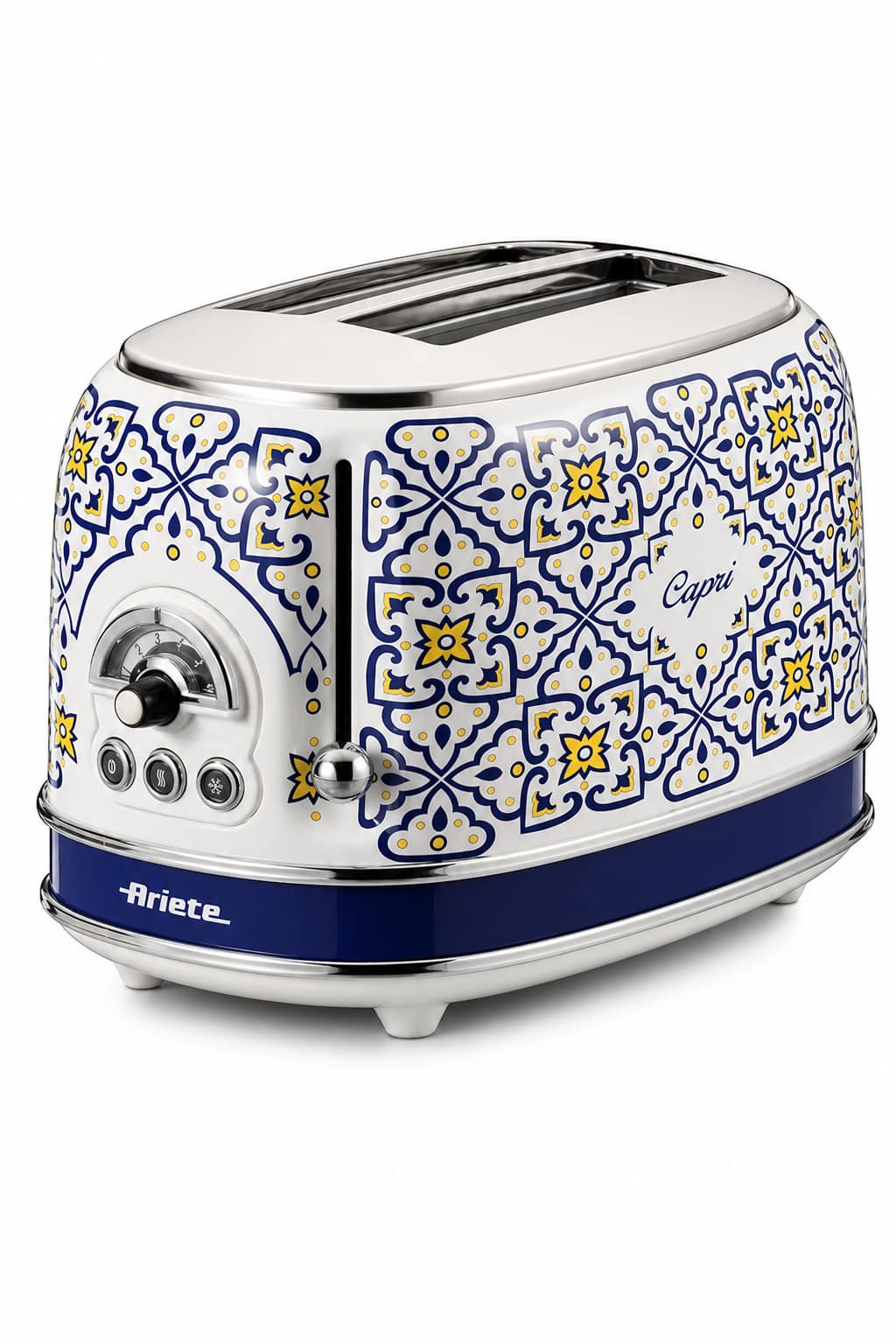 28a9a0ea-8d0c-44bc-9894-38464cd97f02.png محمصة خبز Ariete 155 Capri بفتحتين عريضتين و6 مستويات تحميص، 810 واط - الصورة 1