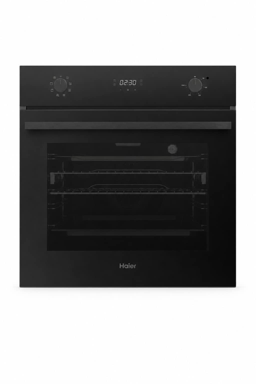 2d70b1f9-9caf-4e0a-9742-f6f9191d4a21.png فرن غاز مدمج Haier HOX 6121 GB مقاس 60 سم بسعة 80 لتر وزجاج أسود - الصورة 1