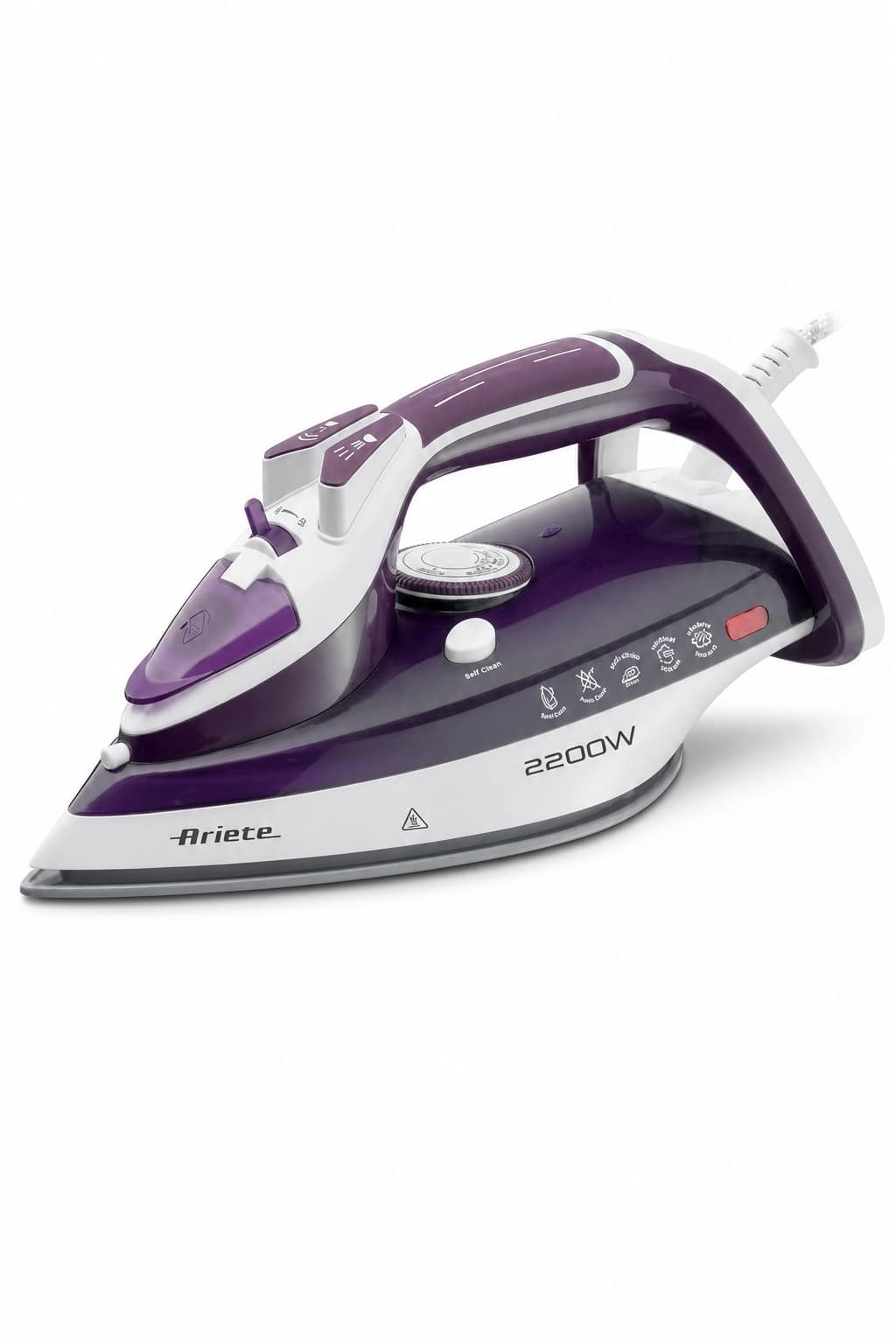 3f3a0097-b9d0-4e39-9248-05d818bd69ec.png مكواة بخار Ariete 6243 بقدرة 2200 واط وتعزيز بخار 140 جم/دقيقة - بنفسجي - الصورة 1