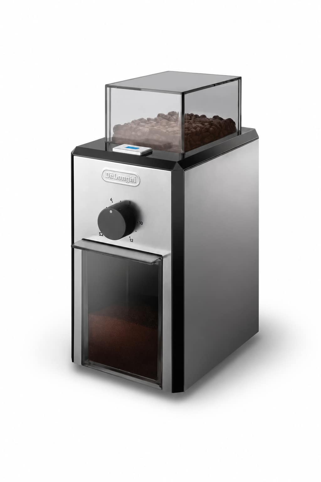 819da831-0cb4-4b27-a0db-910fe8d99ae9.png مطحنة قهوة De'Longhi KG 89 بشفرات طحن Burr مسطحة و16 إعداد طحن - الصورة 1