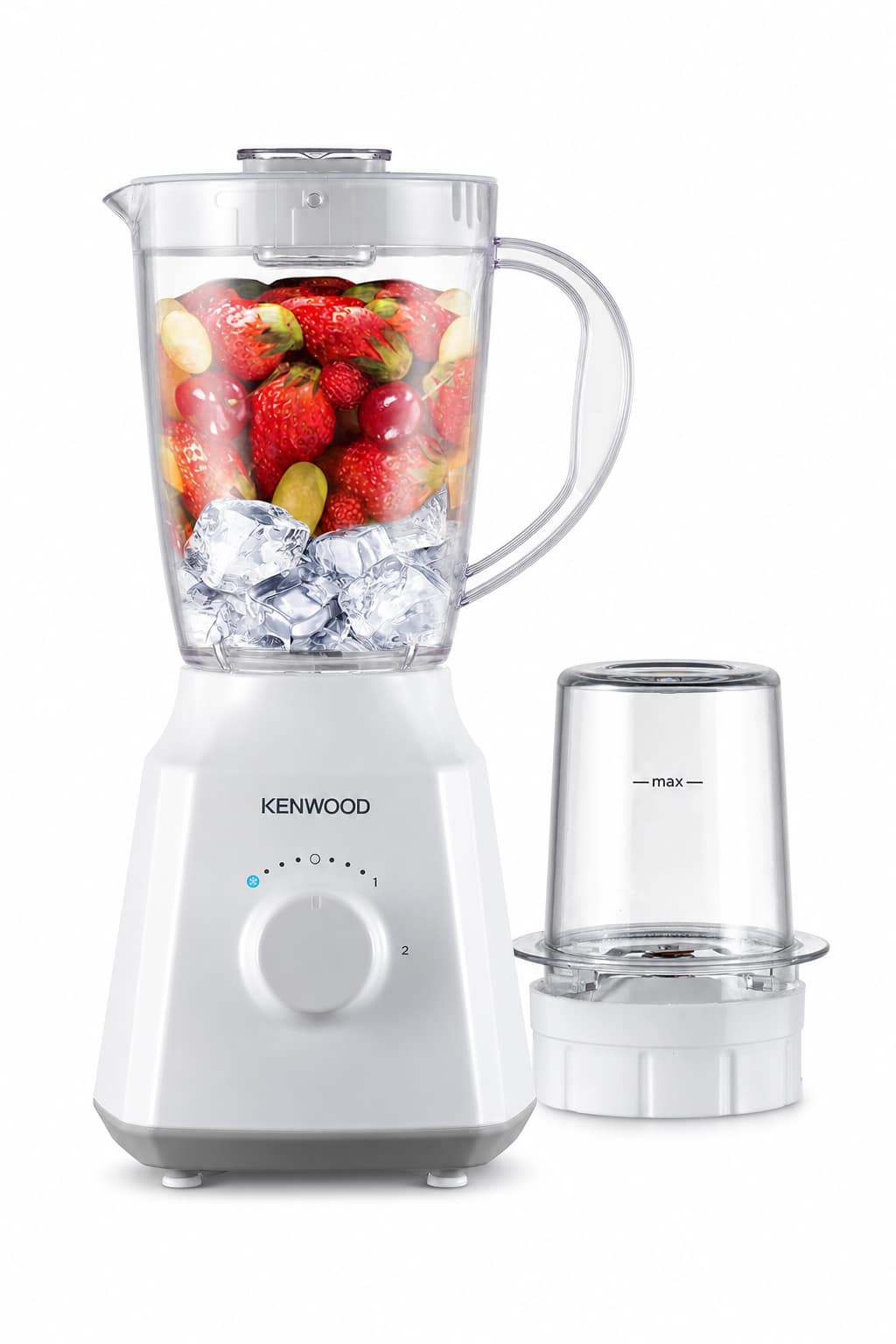 ac649288-253a-4d60-84b6-1dcf4d37c043.png خلاط Kenwood بقدرة 300W وسعة 1.5 لتر مع مطحنة متعددة BLP05.150WH - الصورة 1