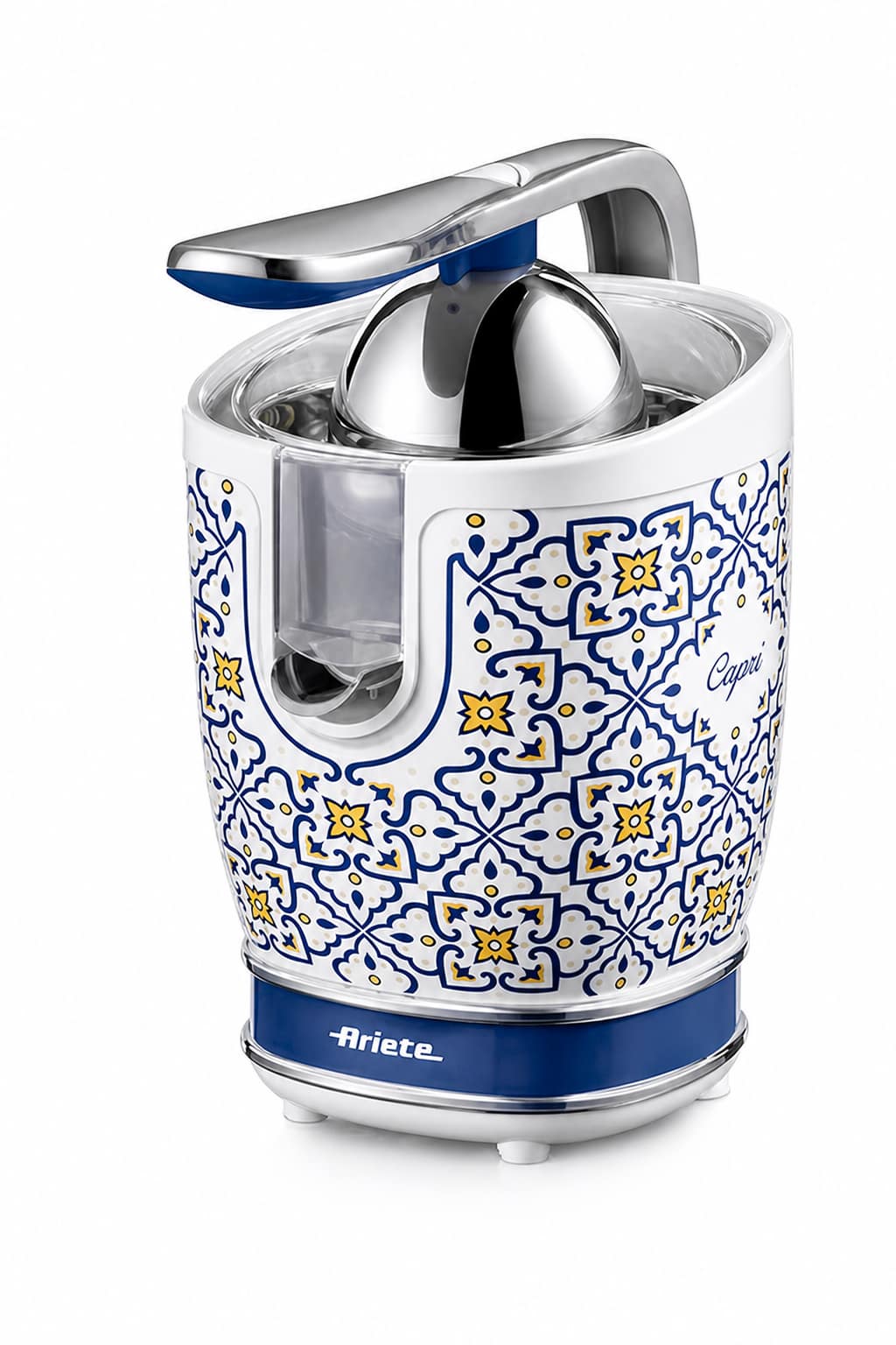 b821331a-d938-416d-8fac-994e3f3e5740.png عصارة حمضيات كهربائية Ariete 413 Capri برافعة ومحرك هادئ - الصورة 1