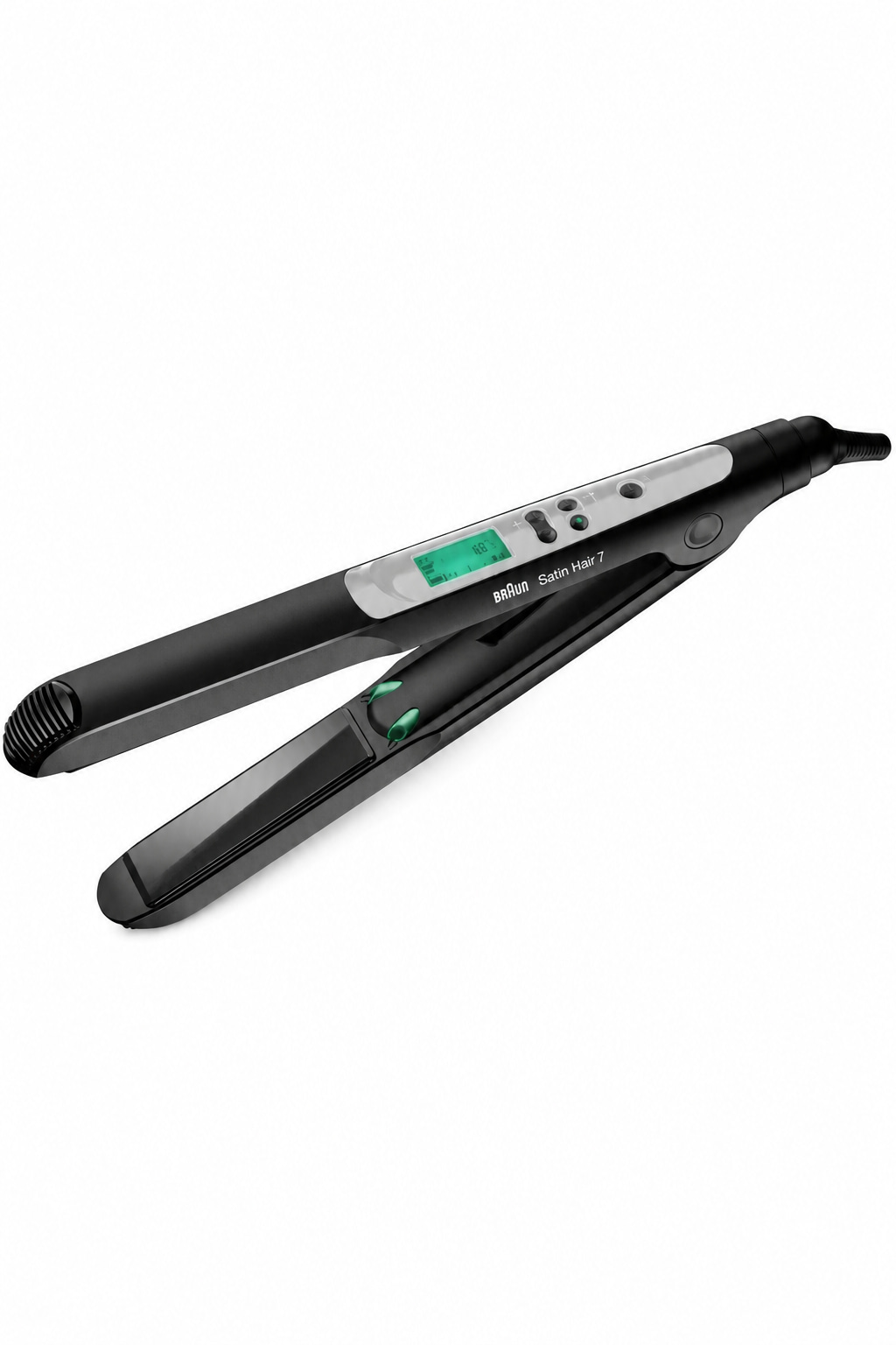 c62d8578-90a9-48a5-9037-58bb27598372.png مكواة فرد الشعر Braun Satin Hair 7 ST710 بتقنية IONTEC وألواح سيراميك سوداء - الصورة 1