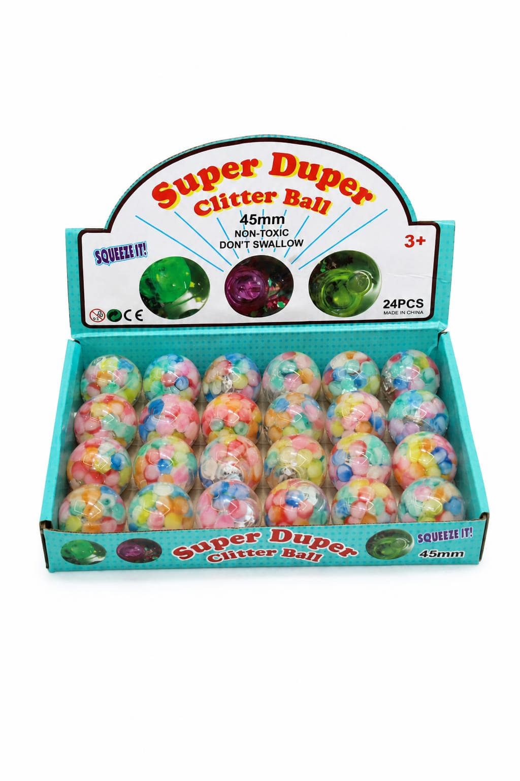 027cba95-0ada-4858-9fc1-b21b4327fb78.jpg كرة ماء مضيئة صغيرة Super Duper Glitter Ball 45mm - الصورة 1