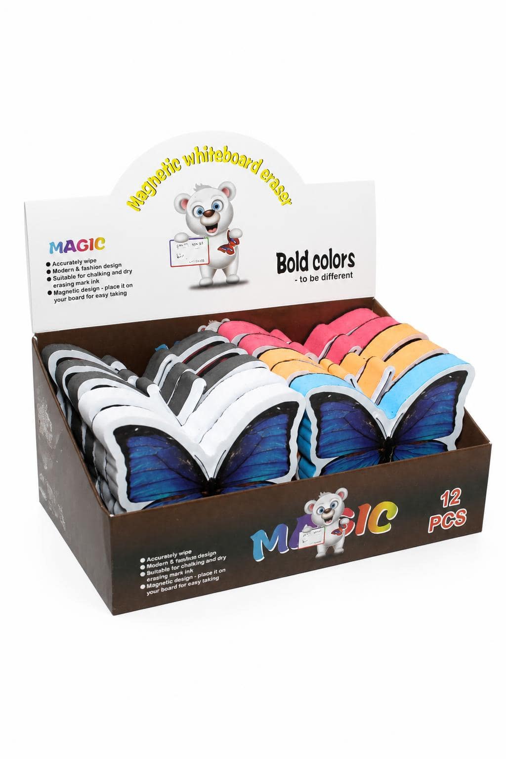 074b49fc-c090-48ca-9c38-876cfee55ee8.jpg مساحة وايت بورد مغناطيسية MAGIC شكل فراشة 9018 - الصورة 1