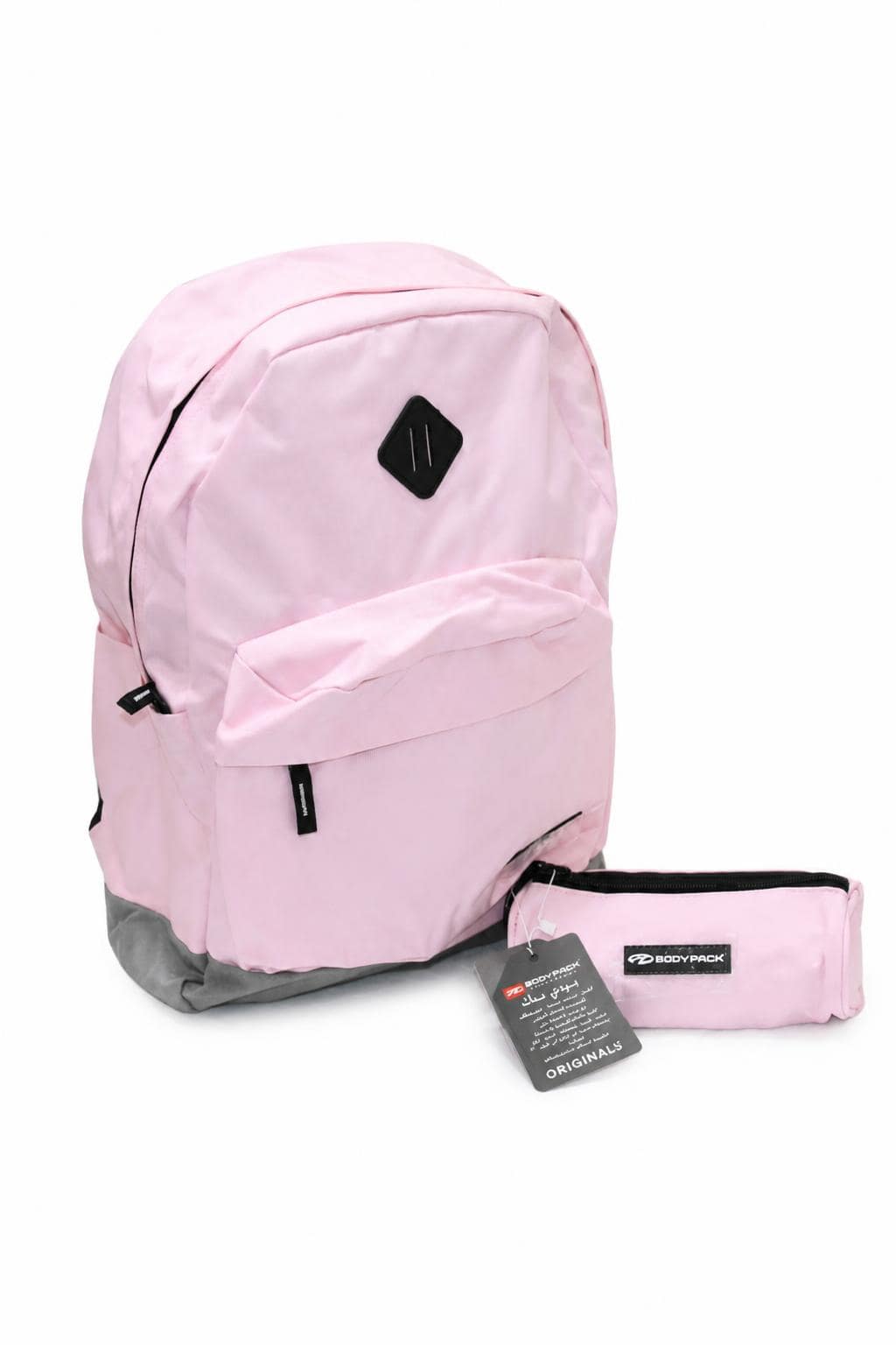 099e05af-11e8-4631-80cb-9b4ade140180.jpg حقيبة مدرسية BodyPack وردية 18 إنش مع جزدان بدون مقلمة - الصورة 1