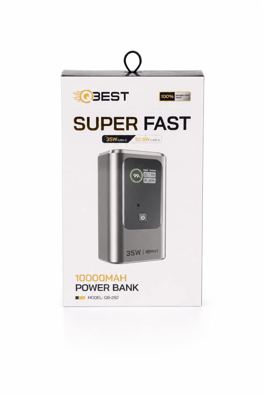 0bc3a0ef-3ac7-4032-bf24-0180c8475643.png باور بانك MINI من QBest بسعة 10000 MAH وشحن 35 واط QB262 - الصورة 1
