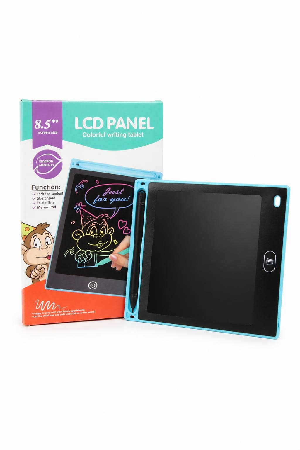 0bdd3294-51e4-417a-b819-9c7107b270d4.jpg تابلت كتابة LCD ملون 8.5 بوصة مع قلم - موديل 12018 - الصورة 1