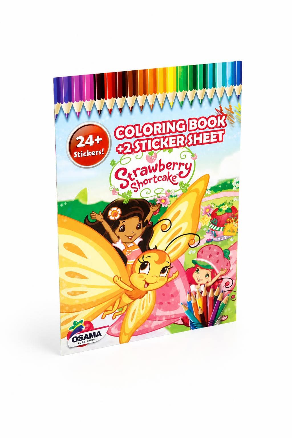 0cca2361-f6fb-4298-bc27-4cd1874b40a9.jpg دفتر ارسم ولون Strawberry Shortcake مع ملصقات - موديل 16560 - الصورة 1