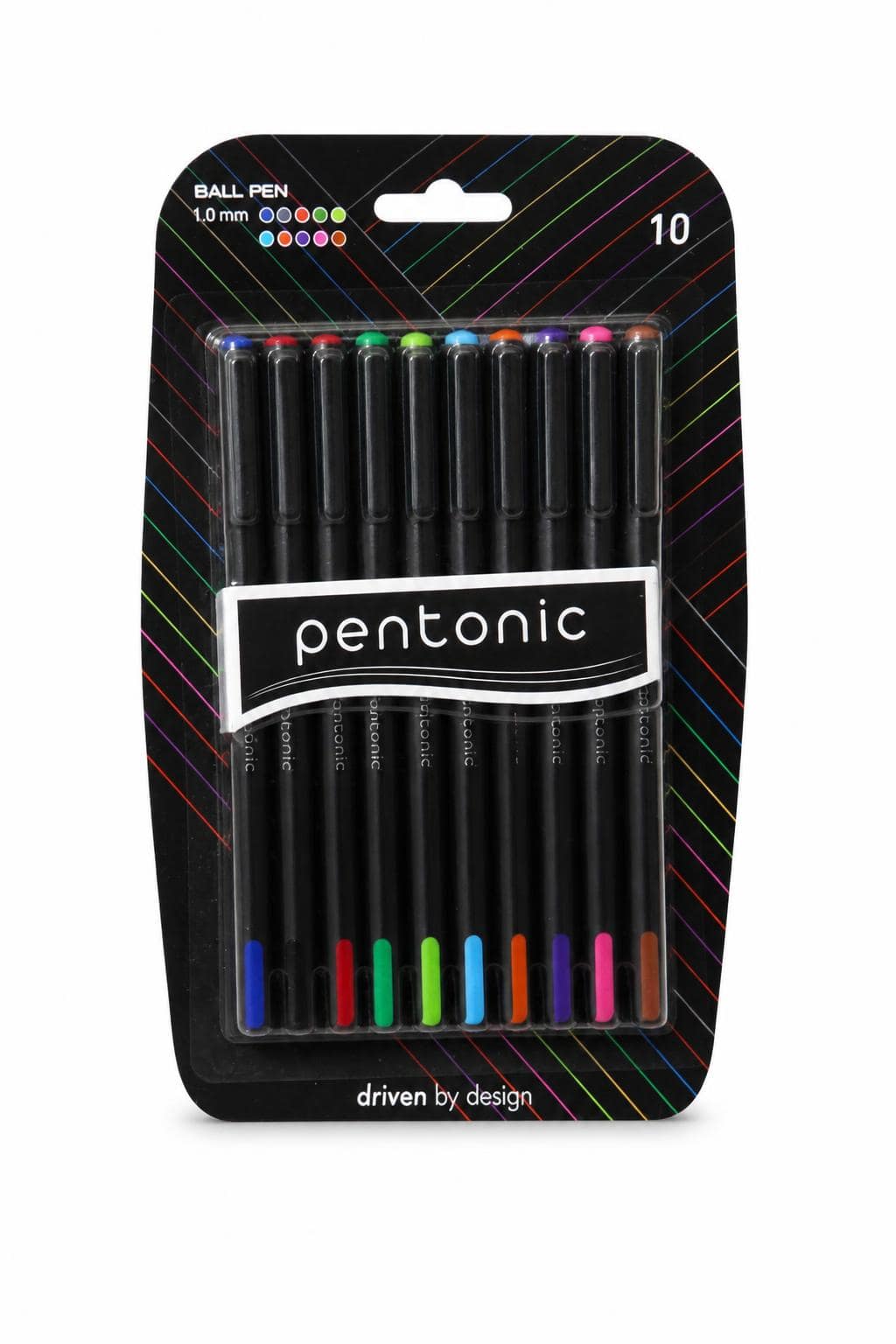 134c79d4-084b-415d-9341-54e6580957a0.jpg طقم أقلام ناشف pentonic 10 ألوان 1.0 mm - موديل 11649 - الصورة 1