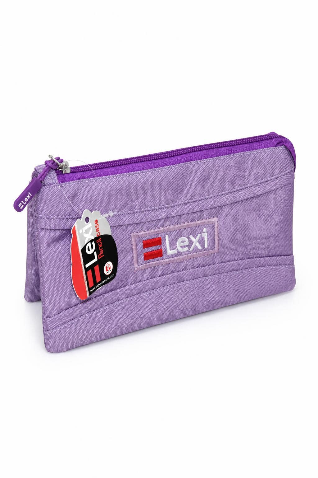 16e6e340-54ea-41eb-9116-e596a4e91093.jpg مقلمة Lexi قماشية مثلثة بسحاب واحد - موديل 9125 - الصورة 1