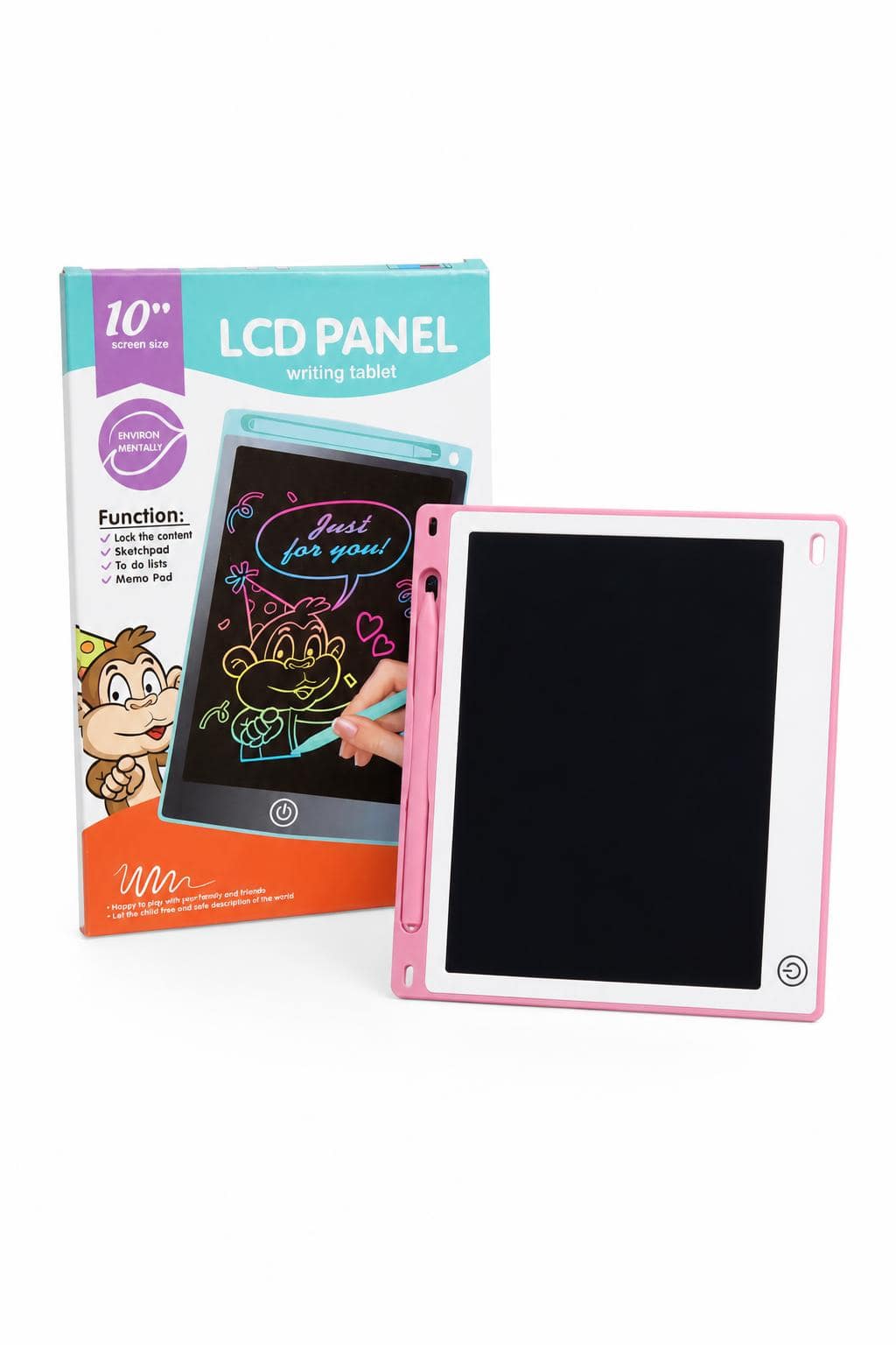 1b57e660-5e24-42dc-84ed-bea06cc246ed.jpg تاب تدريب ورسم ذكي LCD Tablet مقاس 10 إنش - موديل 2069408 - الصورة 1