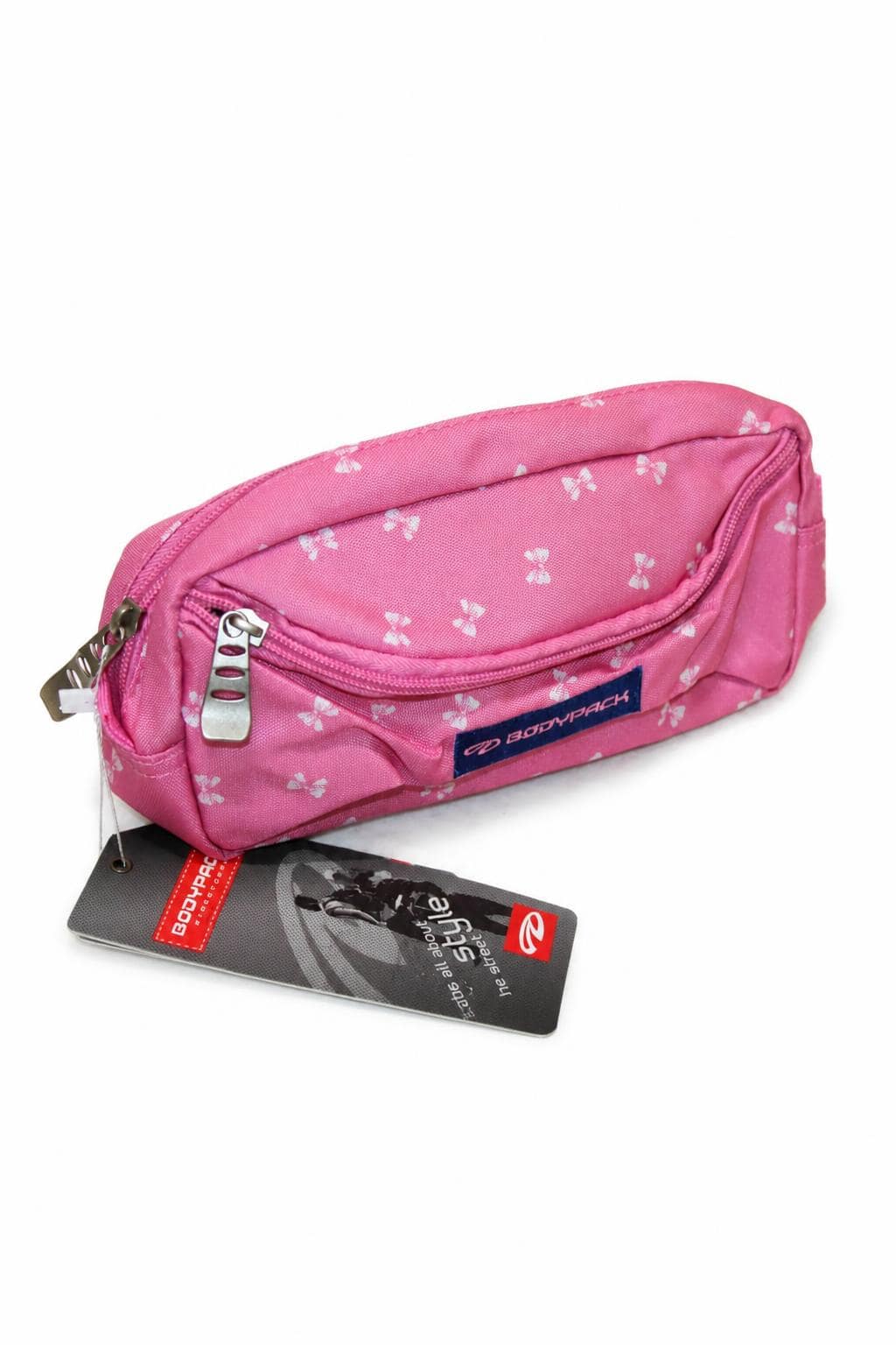 1c8f7779-0504-46ec-9618-ae5f87296d2a-2.jpg مقلمة BodyPack قماشية وردية بسحابين - موديل 9014107 - الصورة 1
