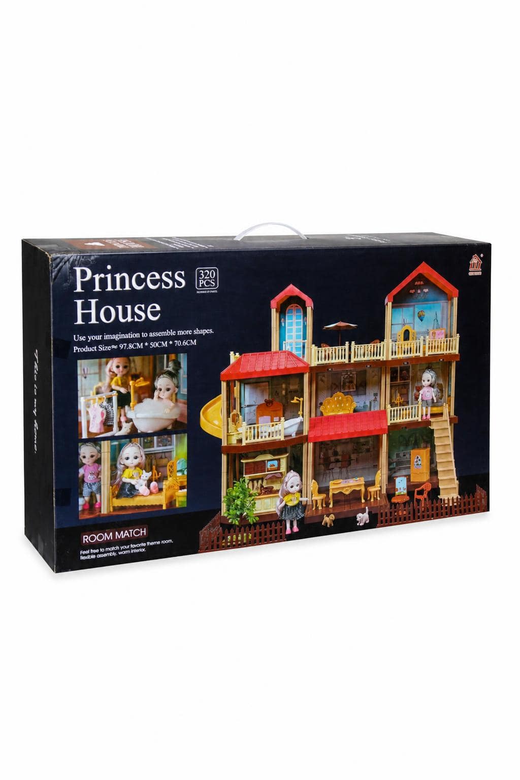1de7d3bd-8713-44e3-9994-fa1ea81baa55-1.jpg قصر دمى Princess House من QIXI TOYS 320 قطعة - 8935526 - الصورة 1