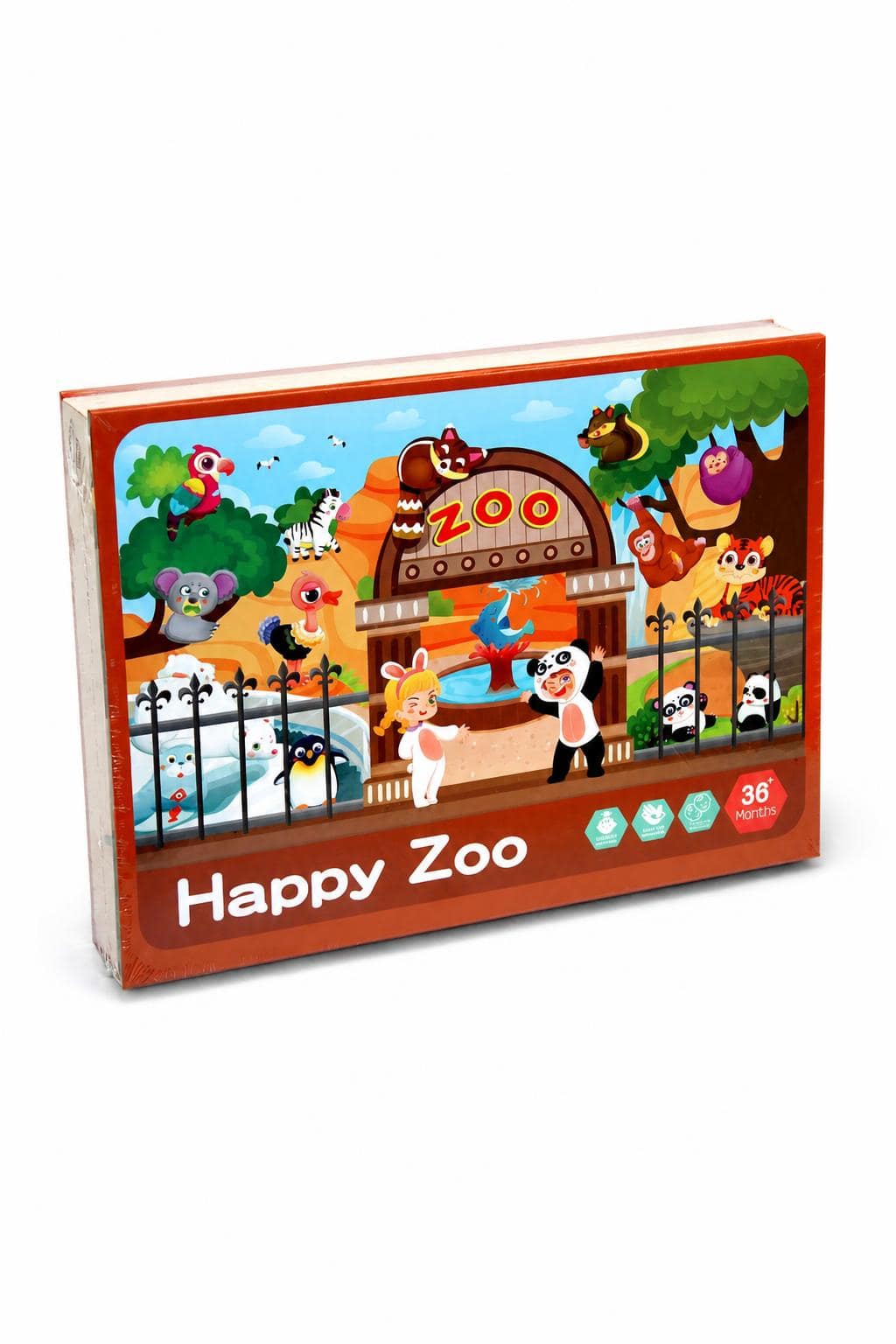 1e5abda2-ec9f-4387-9606-e8246704195f.jpg لوح Happy Zoo وايت بورد وطبشور مغناطيسي للأطفال 15814 - الصورة 1