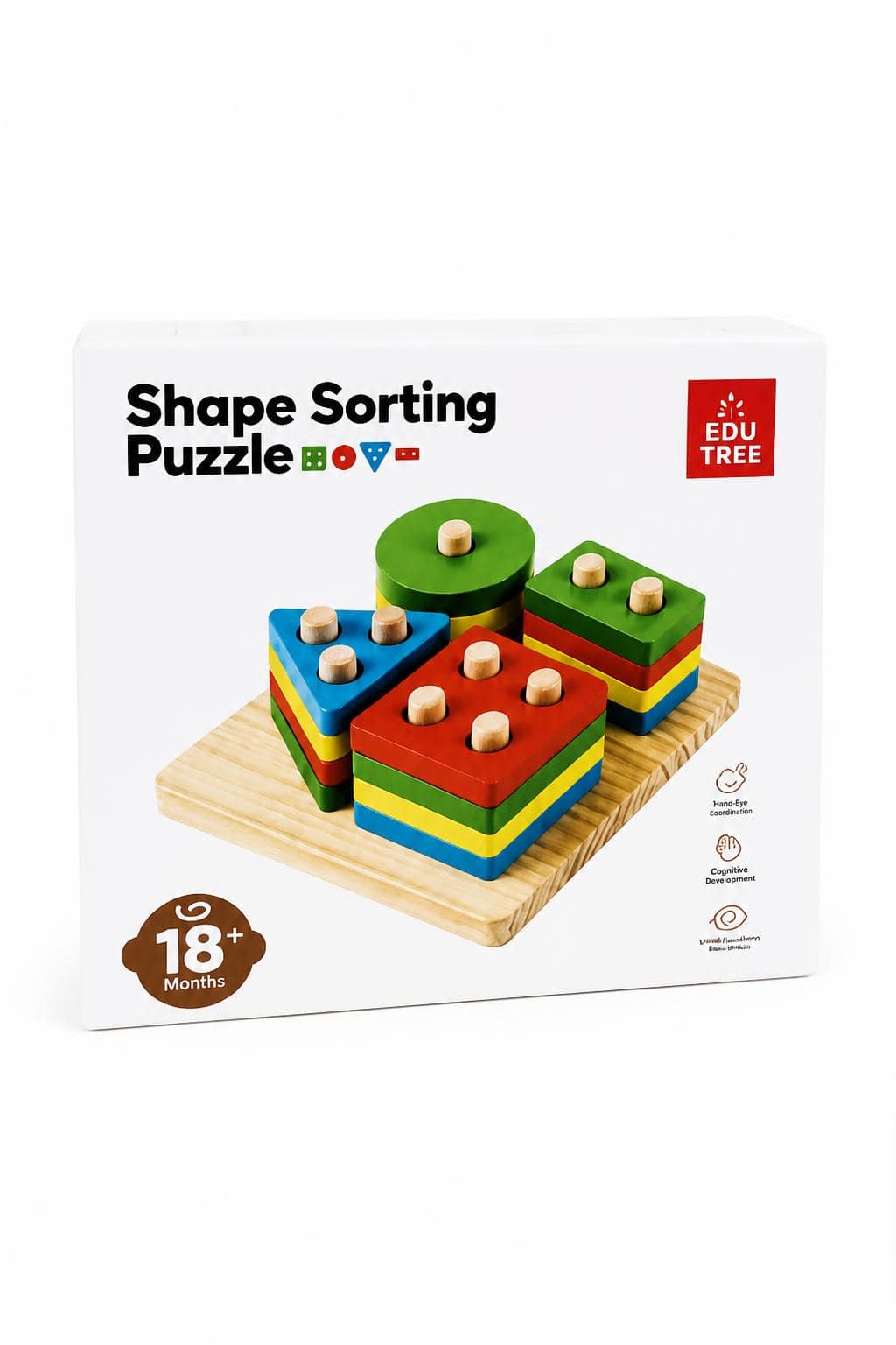 1f2db031-be2d-4310-8efa-c8073af94cd9.jpg لعبة فرز الأشكال الخشبية EDU TREE 15854 لعمر 18+ شهر - الصورة 1