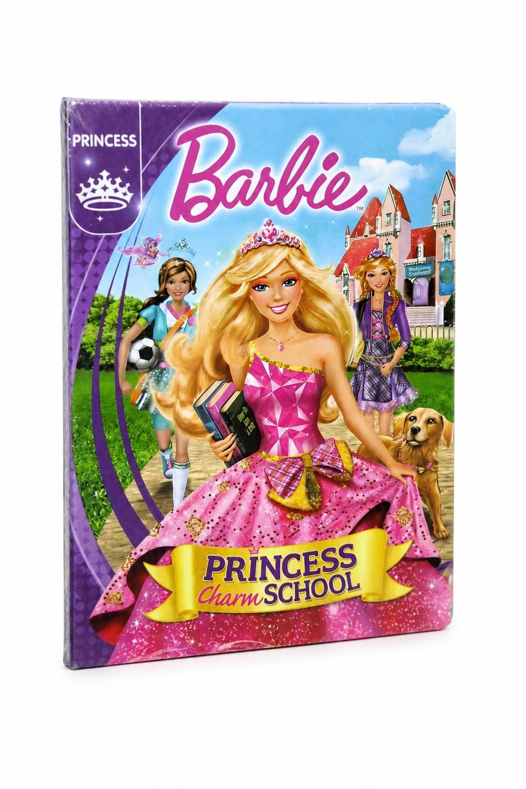 20998a7a-6290-46ca-b73f-03d08c8ae5f0.jpg دفتر ذكريات Barbie Princess Charm School A5 بمطاطة - 8820 - الصورة 1