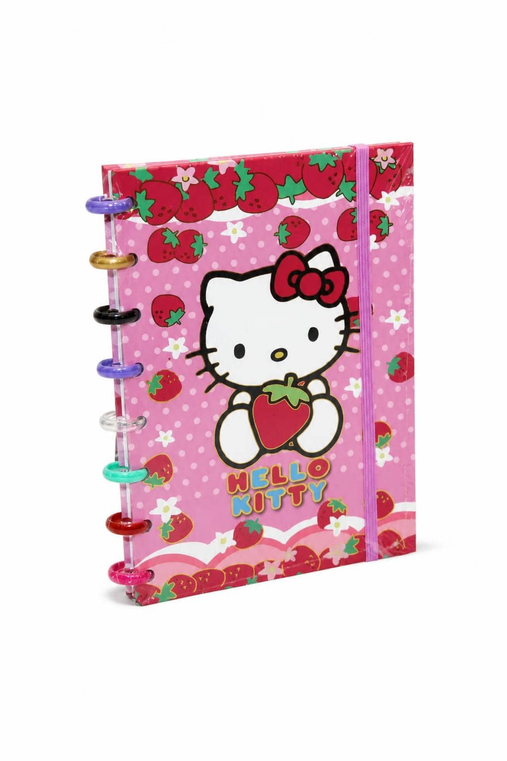 214ea094-d888-4ae4-96dd-8aa944a989de.jpg دفتر ذكريات Hello Kitty بمطاطة وسلك ملون - موديل 14178 - الصورة 1