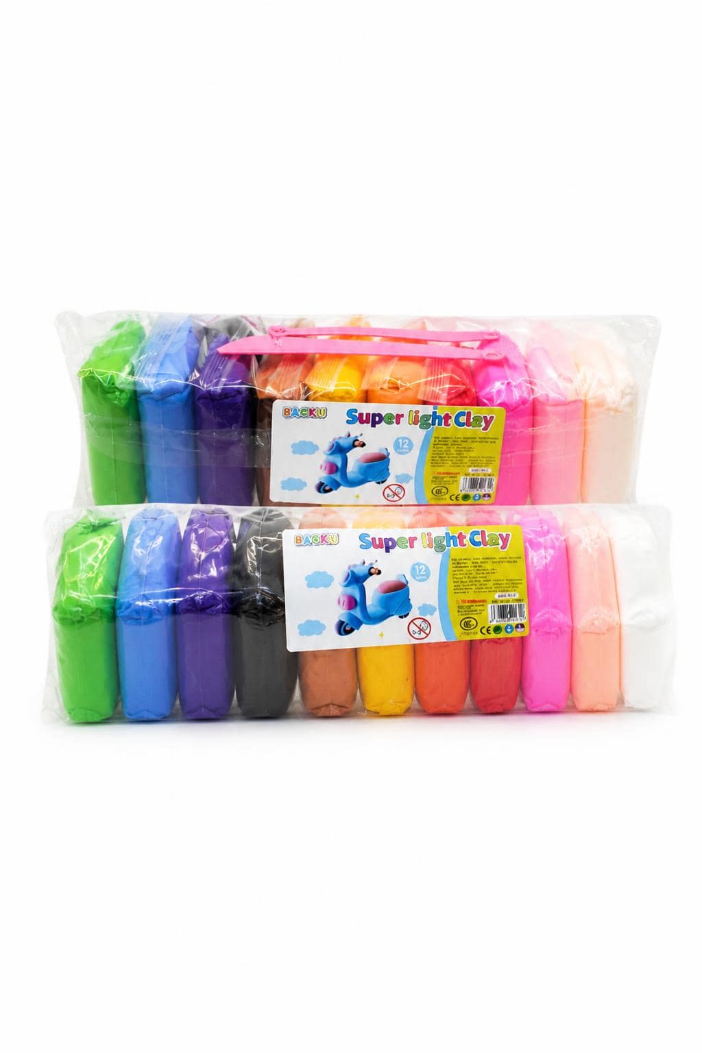 227b2a99-188a-4aed-9c74-11b2726a1e46.jpg باكيت معجون فوم Super light Clay كبير 12 لون - 15444 - الصورة 1
