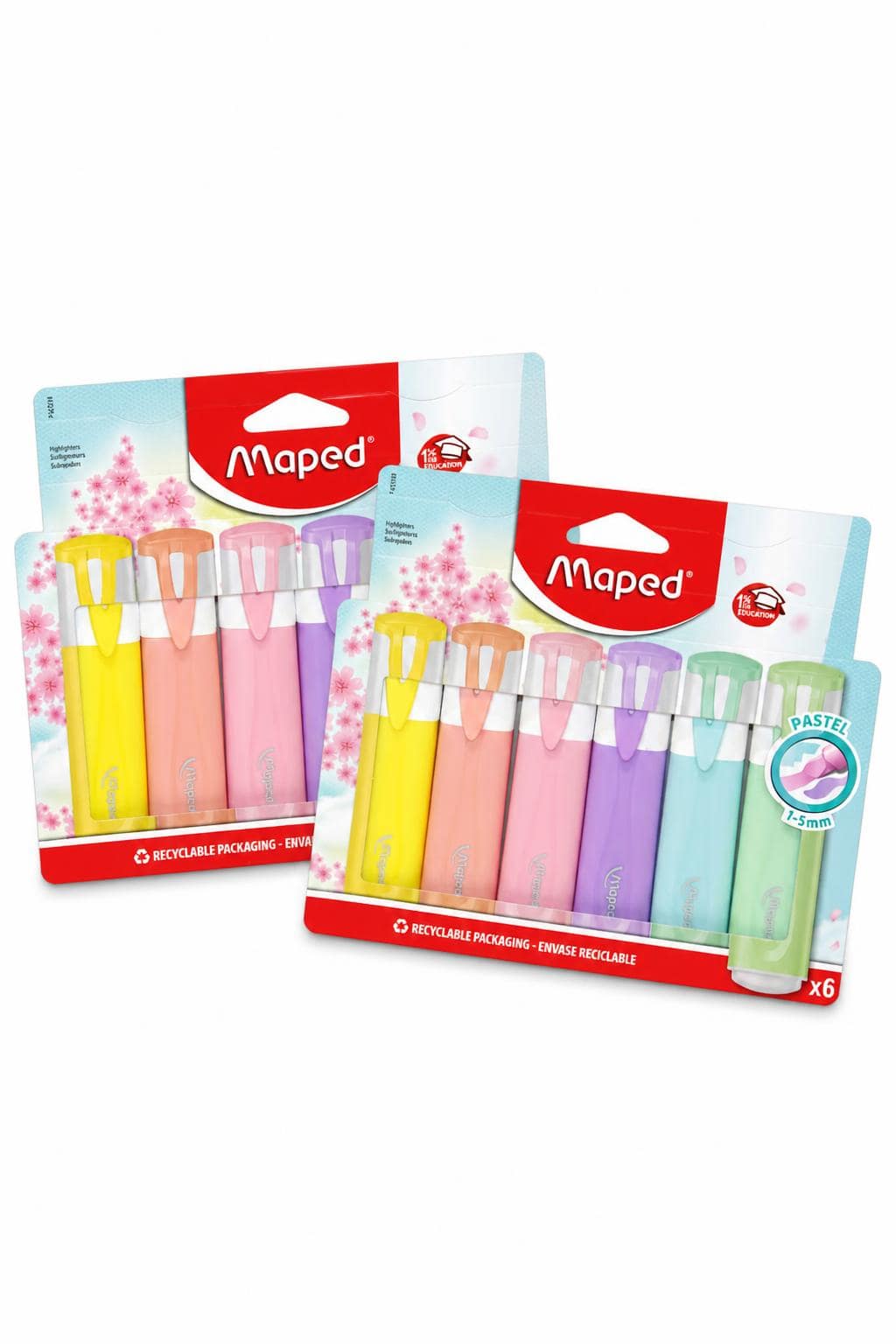 27a41610-116f-4b26-a6bb-4aec7c0f2a48.jpg طقم أقلام تظليل Maped Pastel 6 ألوان - 3948672 - الصورة 1