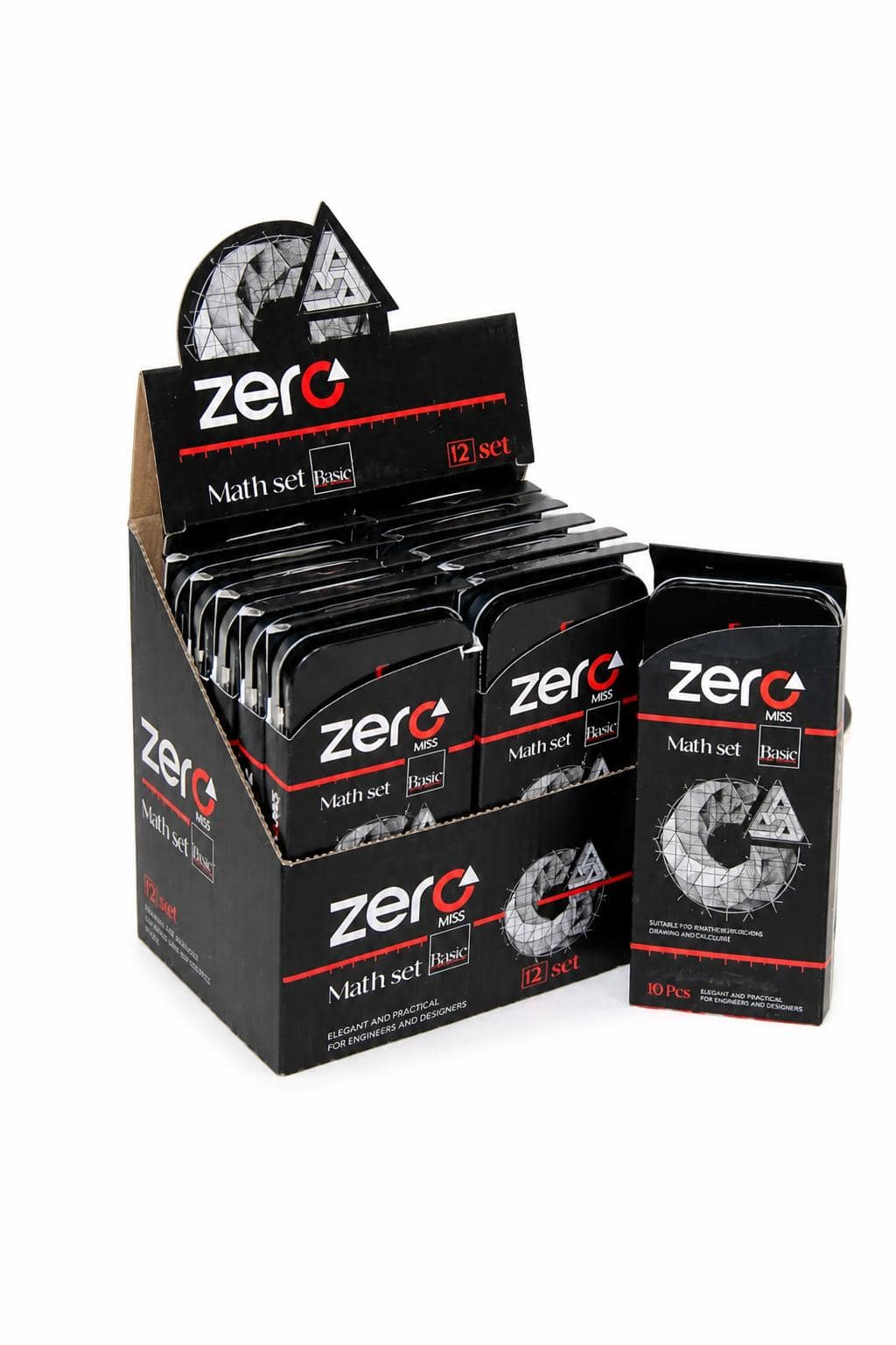 2847891f-a941-4fc8-a575-7317f3d26484.jpg علبة هندسة zero Math set 10 Pcs موديل 14535 - الصورة 1