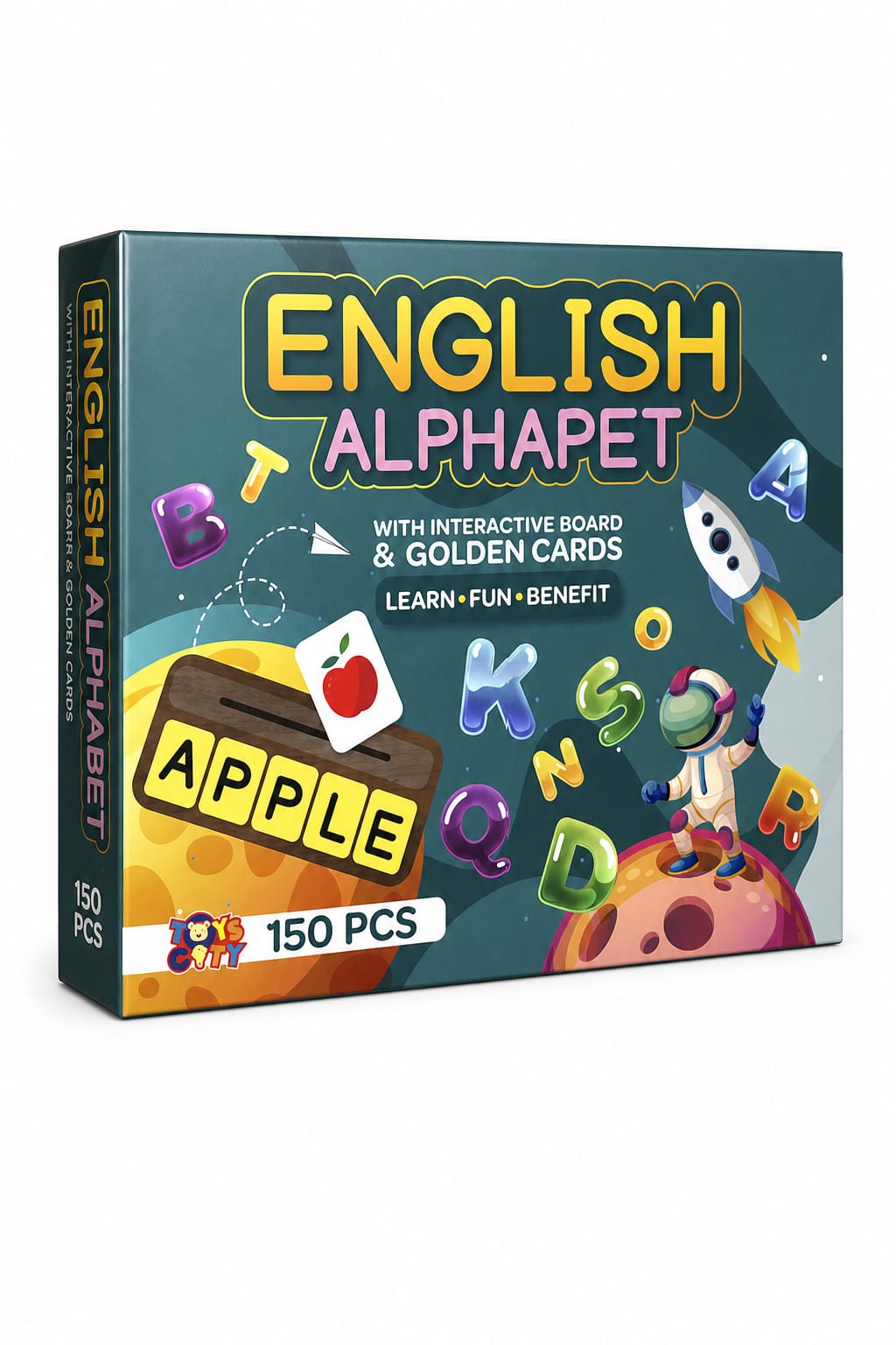 3658b1ea-df37-4af2-8f90-13496eecbbfd.png لعبة الحروف الإنجليزية التركيبية Toyscity بلوحة تفاعلية 150 PCS - الصورة 1