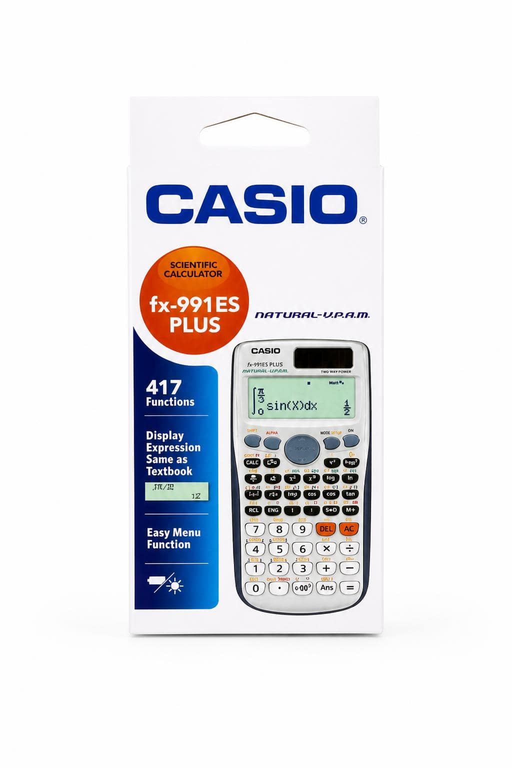 38d8198e-c08b-4ae3-976d-910fb1bf5b6c.jpg آلة حاسبة علمية CASIO fx-991ES PLUS بـ417 وظيفة - الصورة 1