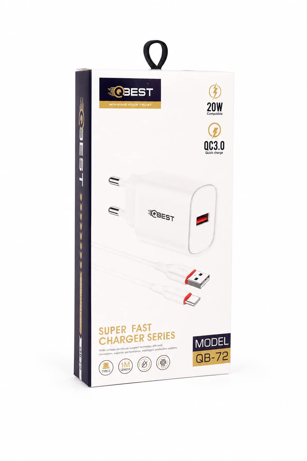 3f8b70d0-7e85-44ff-8880-c01ff01e2b77.png شاحن QBest USB بقدرة 20 واط مع الشحن السريع QB72 - الصورة 1