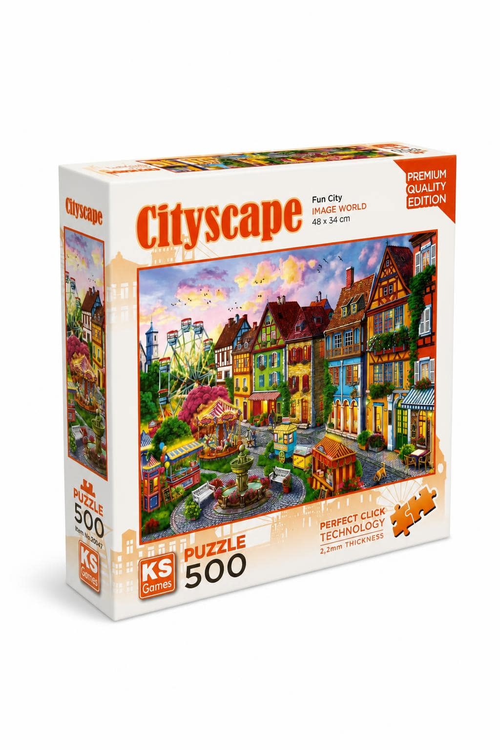 432615c9-250e-4561-8129-ae5176821691.jpg بازل KS Games Cityscape Fun City 500 قطعة موديل 12416 - الصورة 1