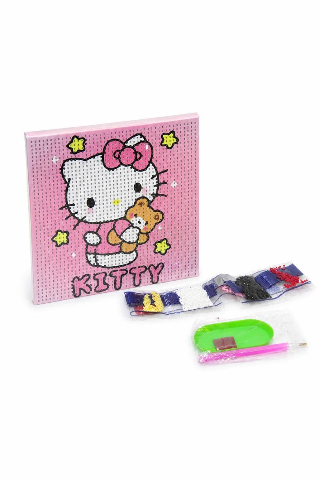 4ccbb4f1-2d2d-43ba-92b4-5b6c93532091.jpg لوحة تلوين ستراس KITTY بإطار خشبي 20*20 سم - 9957166 - الصورة 1