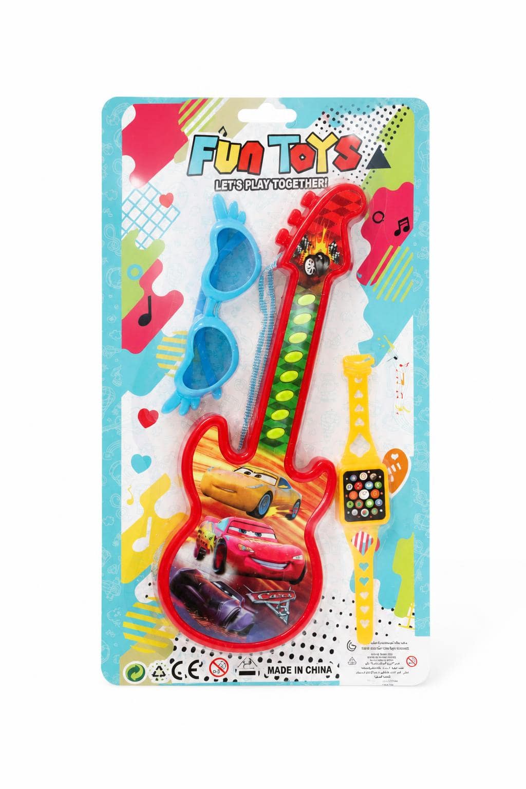 4db1b1fe-9640-4145-a075-6826803823bc.jpg لعبة كيتار موسيقي Fun Toys مع بيانو ونظارات - موديل 9912 - الصورة 1