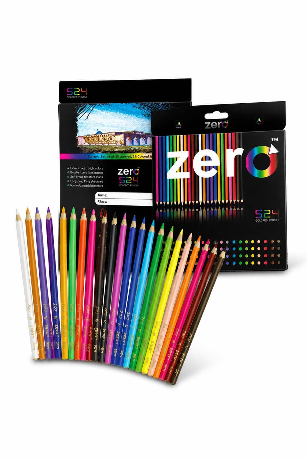 50ab72a6-3a50-4e8f-be69-63fa8565787a.jpg علبة ألوان خشبية zero 524، 24 لون طويل - موديل 1258 - الصورة 1