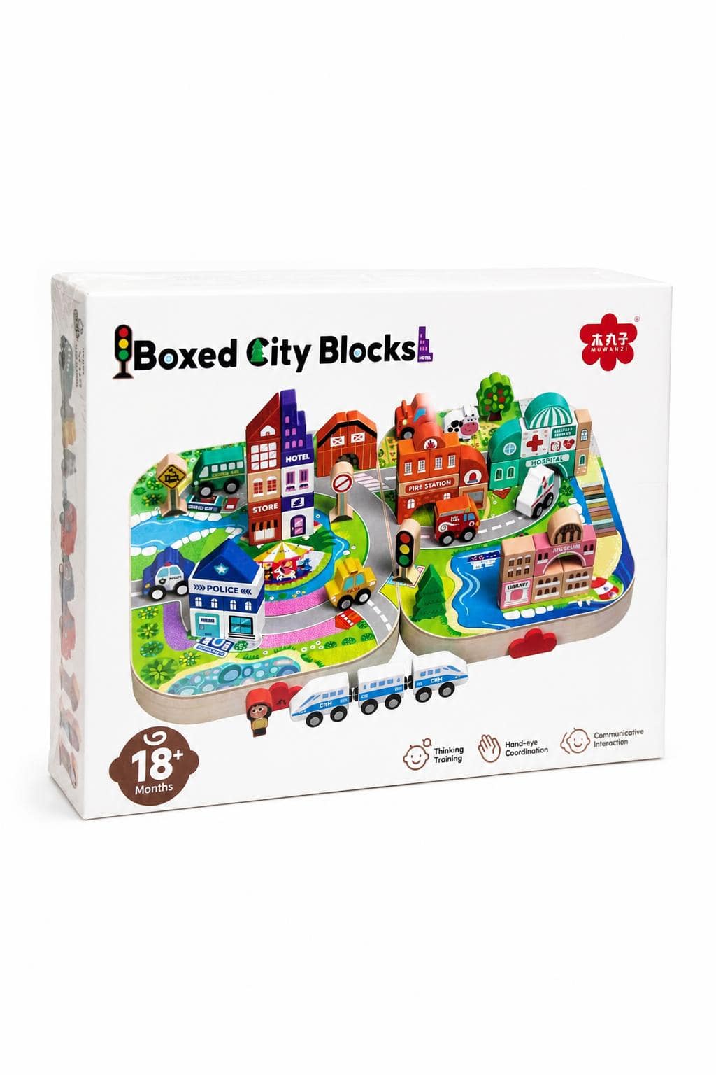 51024091-a823-435d-bbde-9957deacd996.jpg لعبة بناء مدينة خشبية MUWANZI Boxed City Blocks 7374564 - الصورة 1
