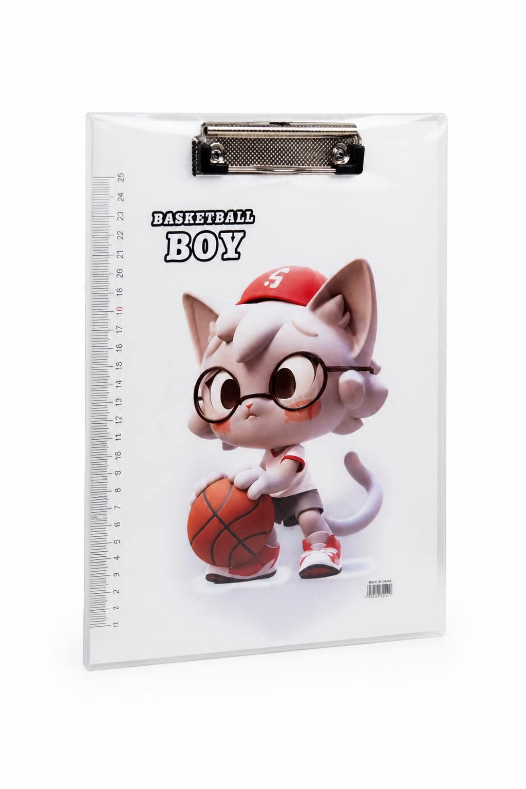 521ad5a6-c224-49b9-b6c9-e206c5c274a4.jpg مسند ورق بلاستيكي A4 بملقط وتصميم Basketball Boy - 2625629 - الصورة 1
