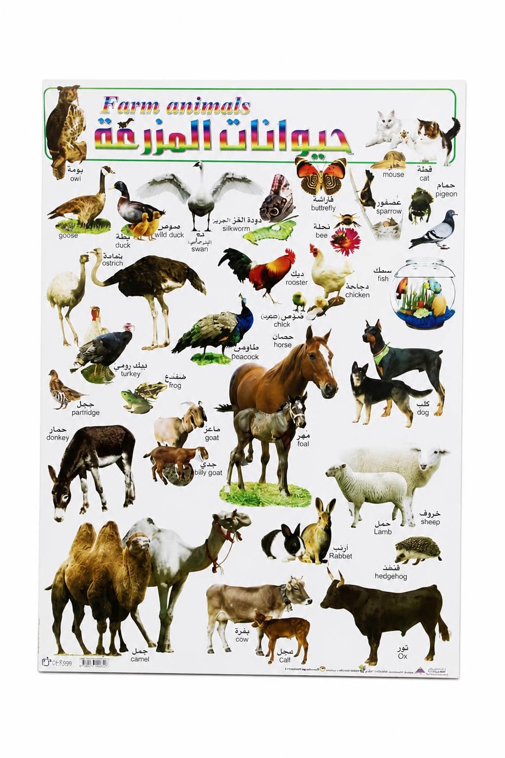 52e4c2bf-0f6e-4bbe-ba83-71a7e57dfe29.jpg لوحة وايت بورد تعليمية حيوانات المزرعة 50*70سم موديل 4505 - الصورة 1