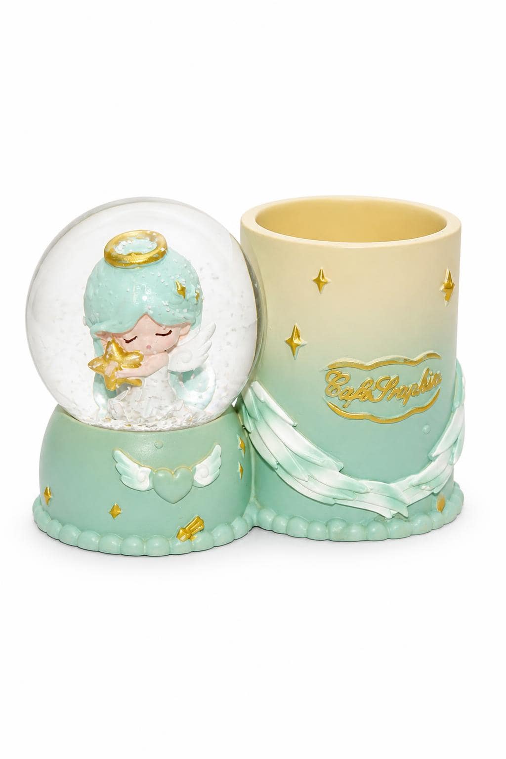 545822bd-7ae5-49f2-a27e-8f59cc31d8c5.jpg كرة ثلج مضيئة مع كاسة أقلام Baby Angel موديل 10320 - الصورة 1