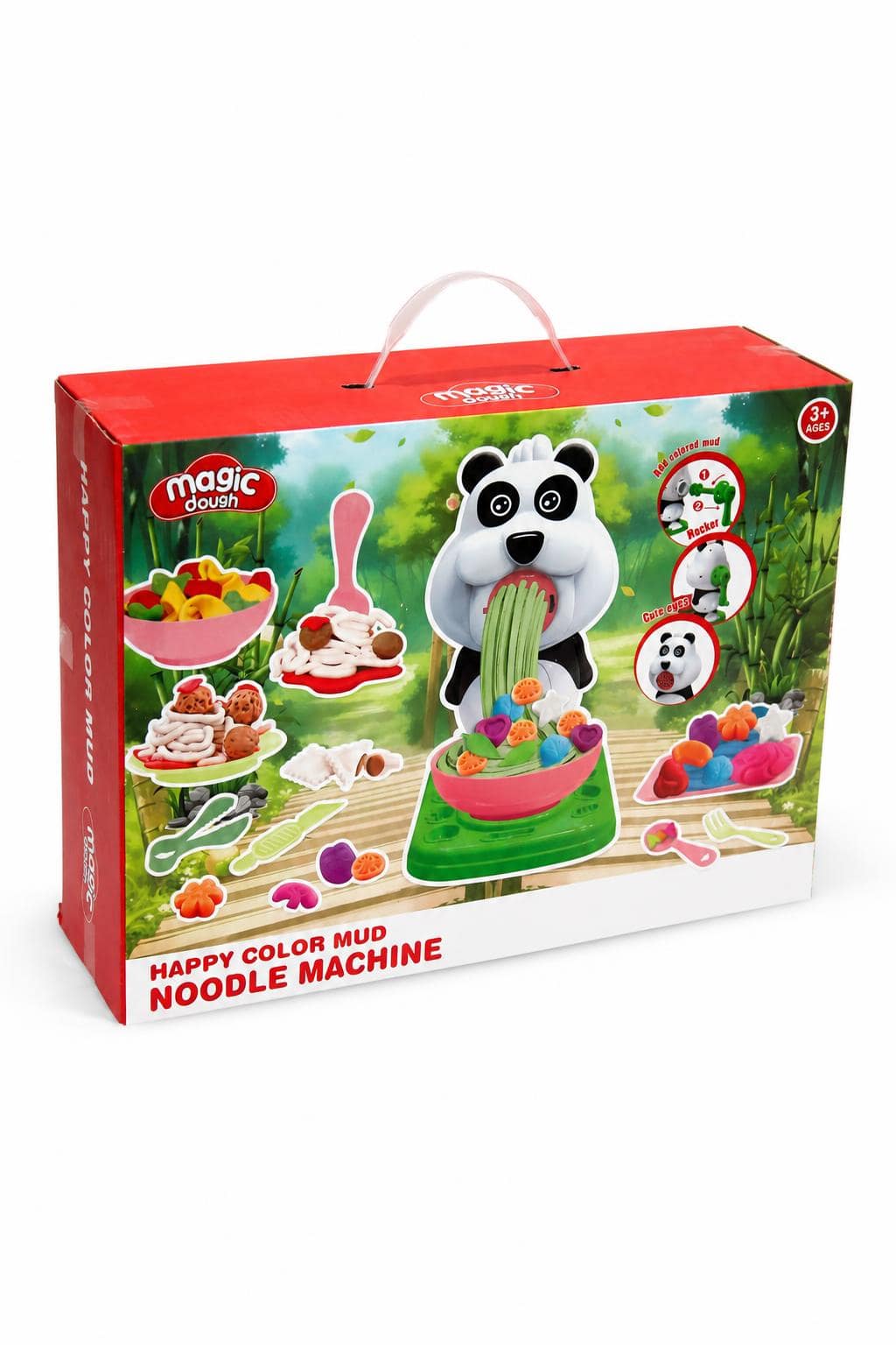 54777f5e-2fdf-4a04-bd86-b3834266fa20.jpg آلة معكرونة معجون Magic dough باندا 23 قطعة - 1286203 - الصورة 1