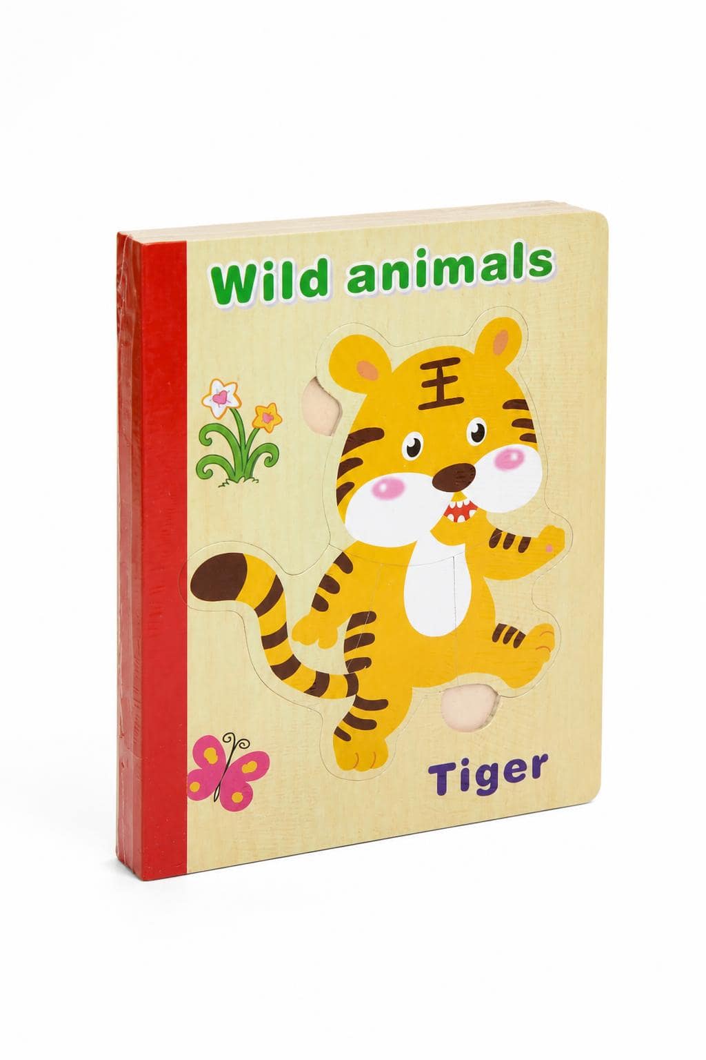 5815c62c-cec1-44ea-94ac-d18b5ddba80a.jpg كتاب بزل خشبي إنكليزي للحيوانات البرية - 7854452 - الصورة 1