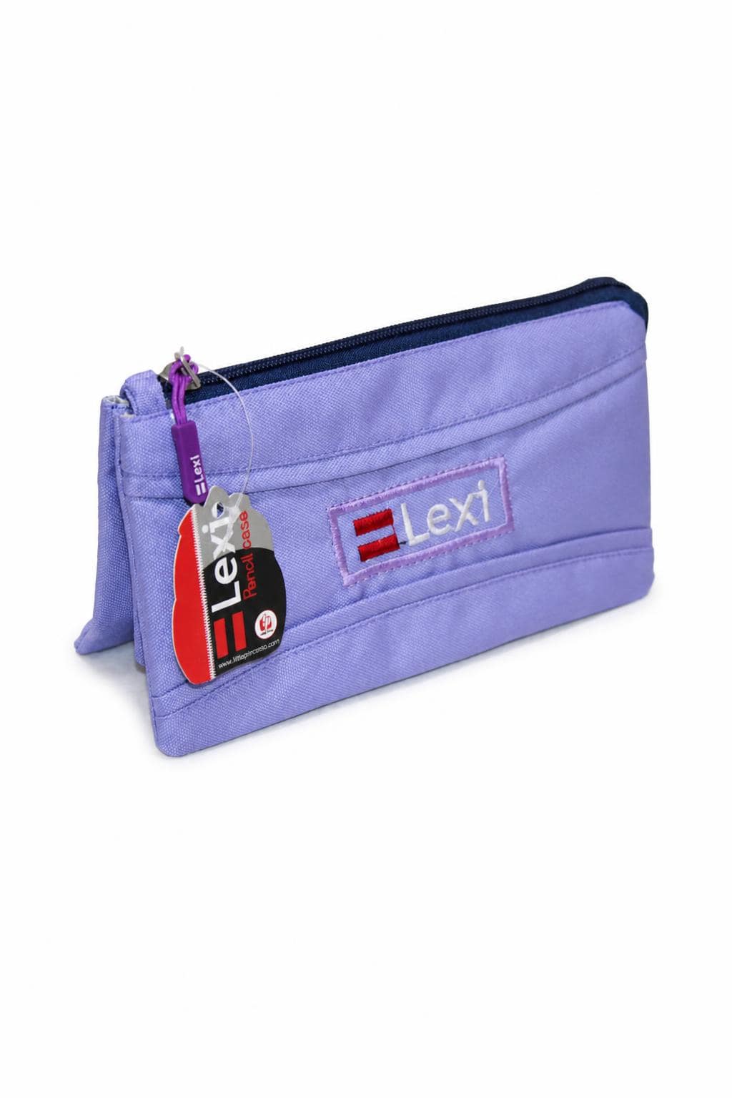 58e514f0-4a9d-4f59-b492-bb2bacd84c97.jpg مقلمة Lexi قماشية مثلثة بسحاب واحد - موديل 9125 - الصورة 1