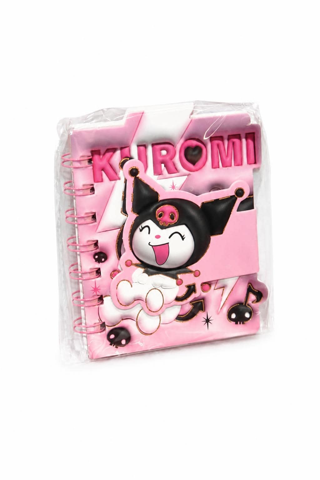 5a12514d-7afe-4d98-b1d1-63efab7e30be.jpg دفتر ملاحظات صغير بتصميم Kuromi وردي - موديل 14602 - الصورة 1