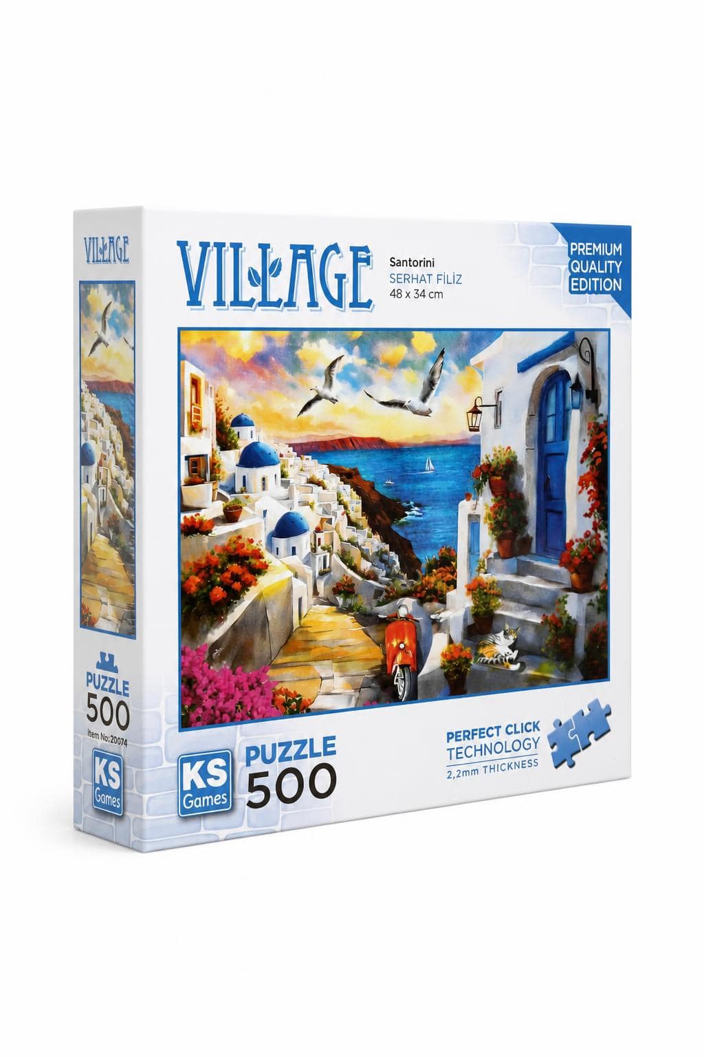 5ada176f-e31a-45b3-862e-5b170b31344f.jpg بازل KS Games VILLAGE Santorini من 500 قطعة - موديل 12423 - الصورة 1