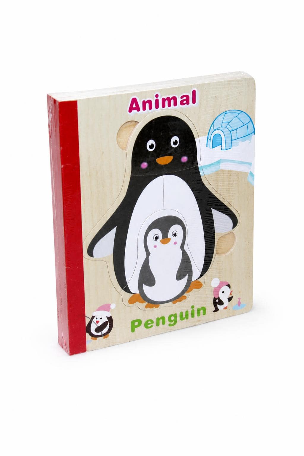 5b9e5dc7-d20e-4a8b-b280-2195798d3230.jpg كتاب بزل خشبي إنكليزي للحيوانات Penguin موديل 9336861 - الصورة 1