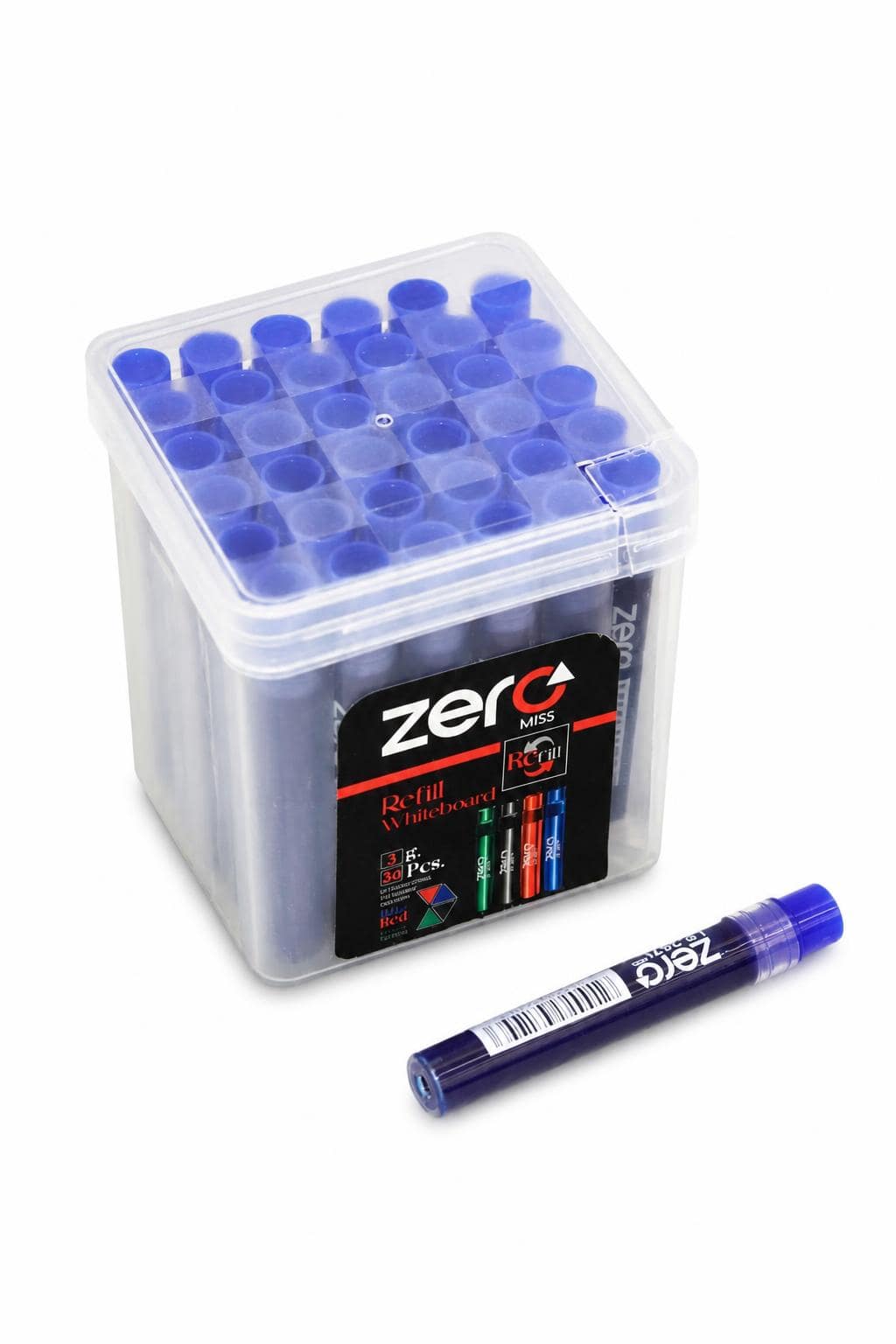 64062e33-4280-4c02-b328-fbd58f1dab68.jpg خرطوشة قلم وايت بورد zero MISS 30 قطعة - موديل 12059 - الصورة 1
