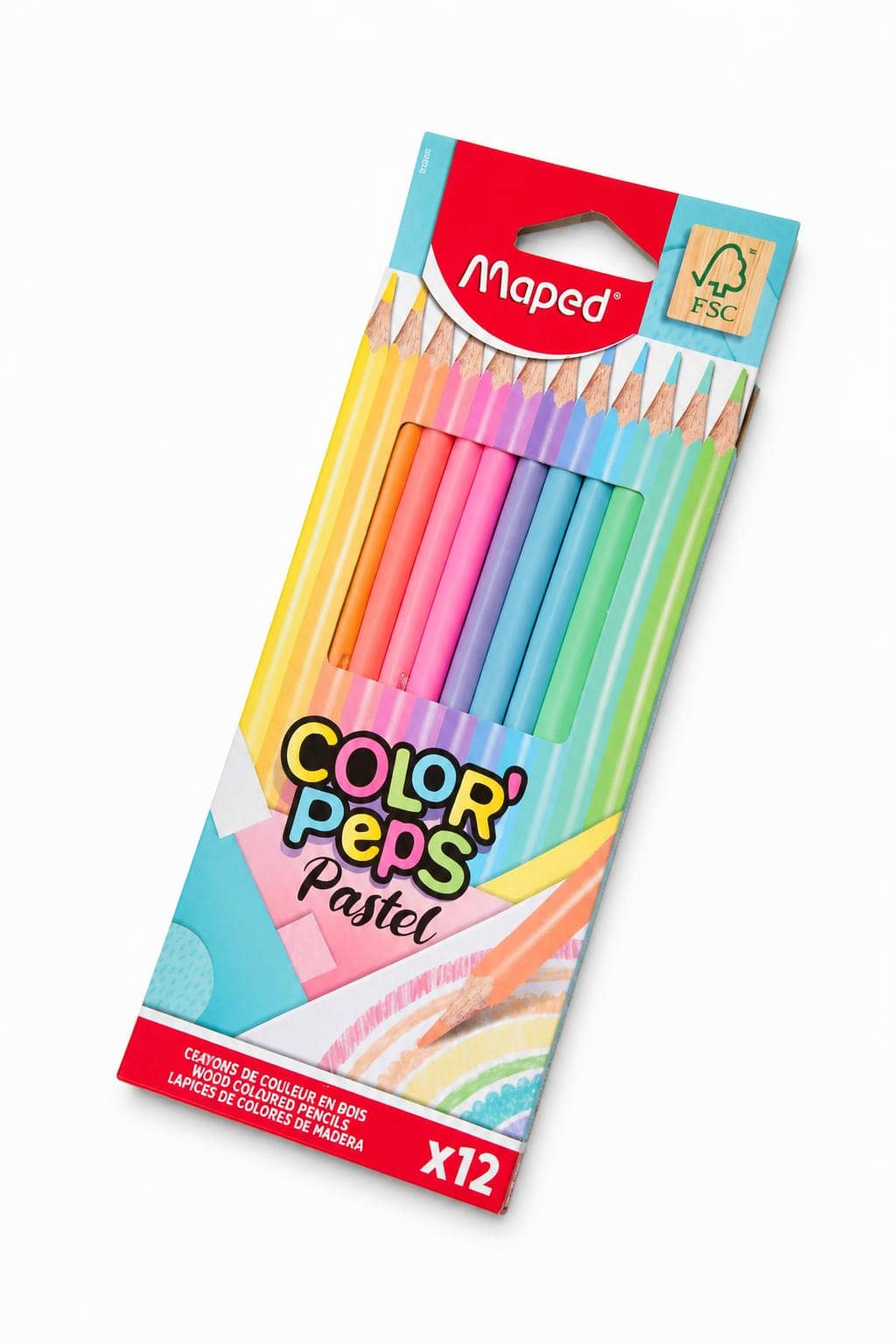 6406c029-2664-43c7-84b0-3c77ad0c44fc.jpg ألوان خشبية Maped Color'Peps Pastel 12 لون - 8532954 - الصورة 1