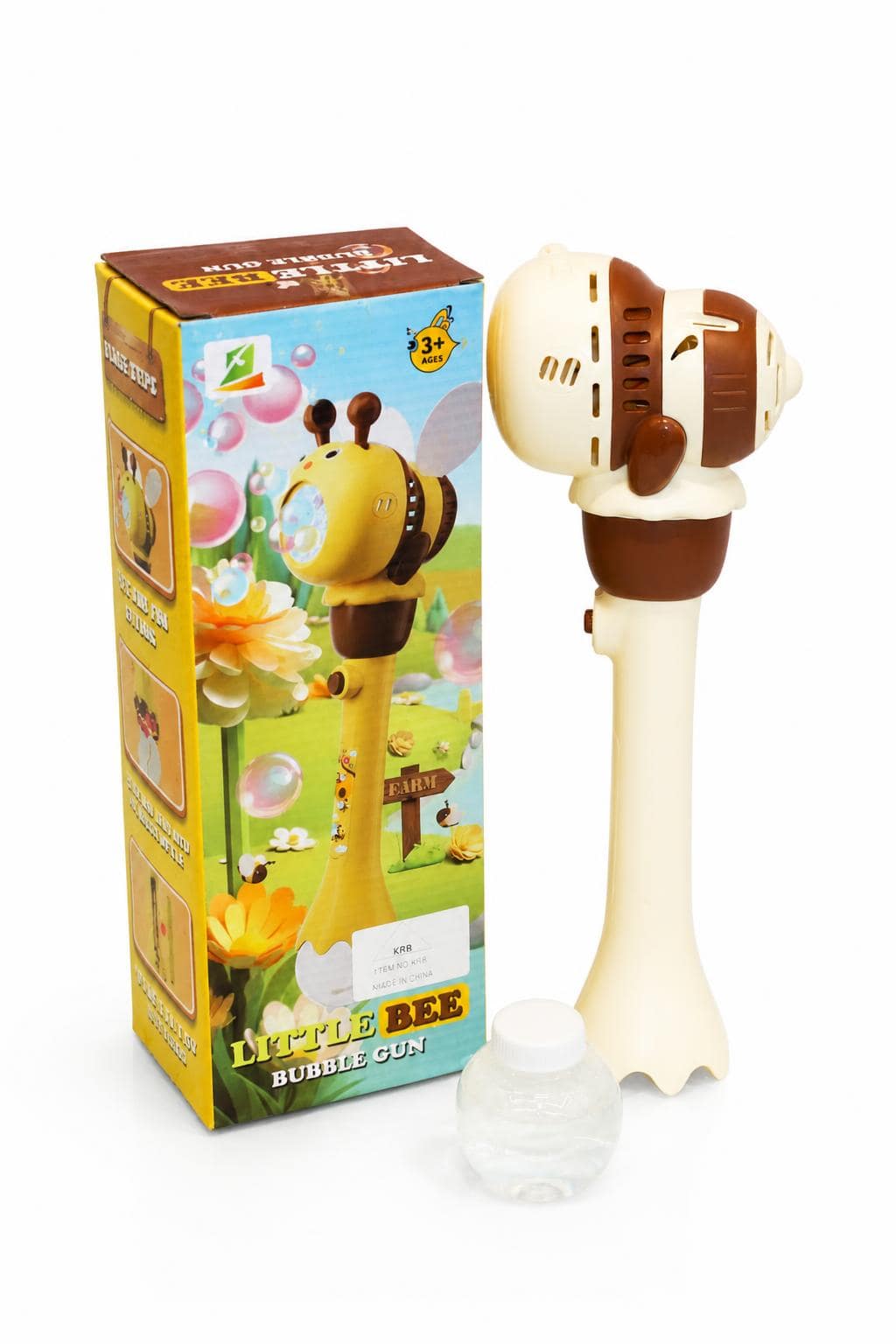 6dc429e9-4419-4fe6-ac66-10c4f568e697.jpg لعبة رشاش فقاعات صابون Little Bee بتصميم نحلة - موديل 11560 - الصورة 1